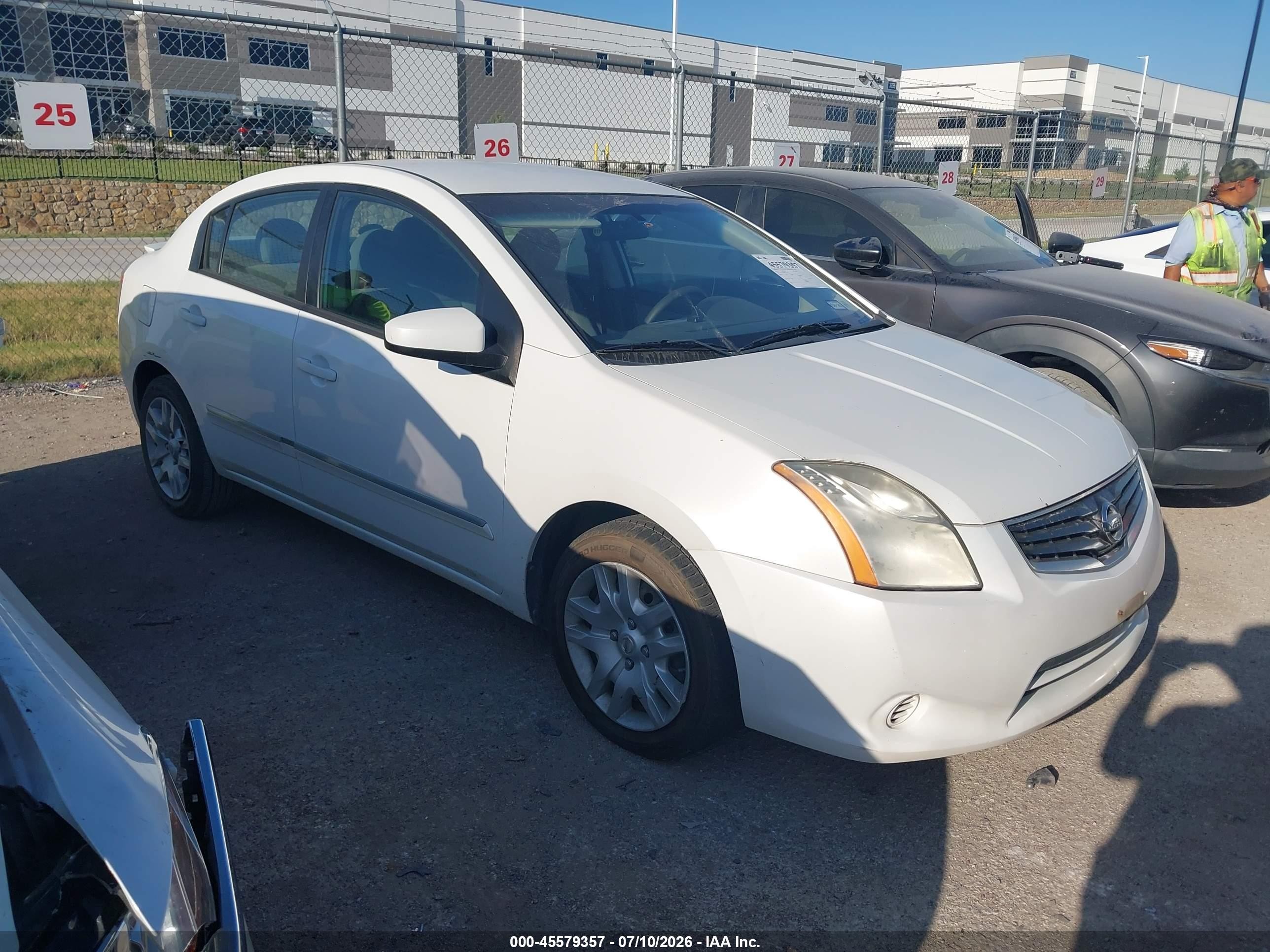 2012 Nissan Sentra 2.0 S Белый vin: 3N1AB6AP8CL714661