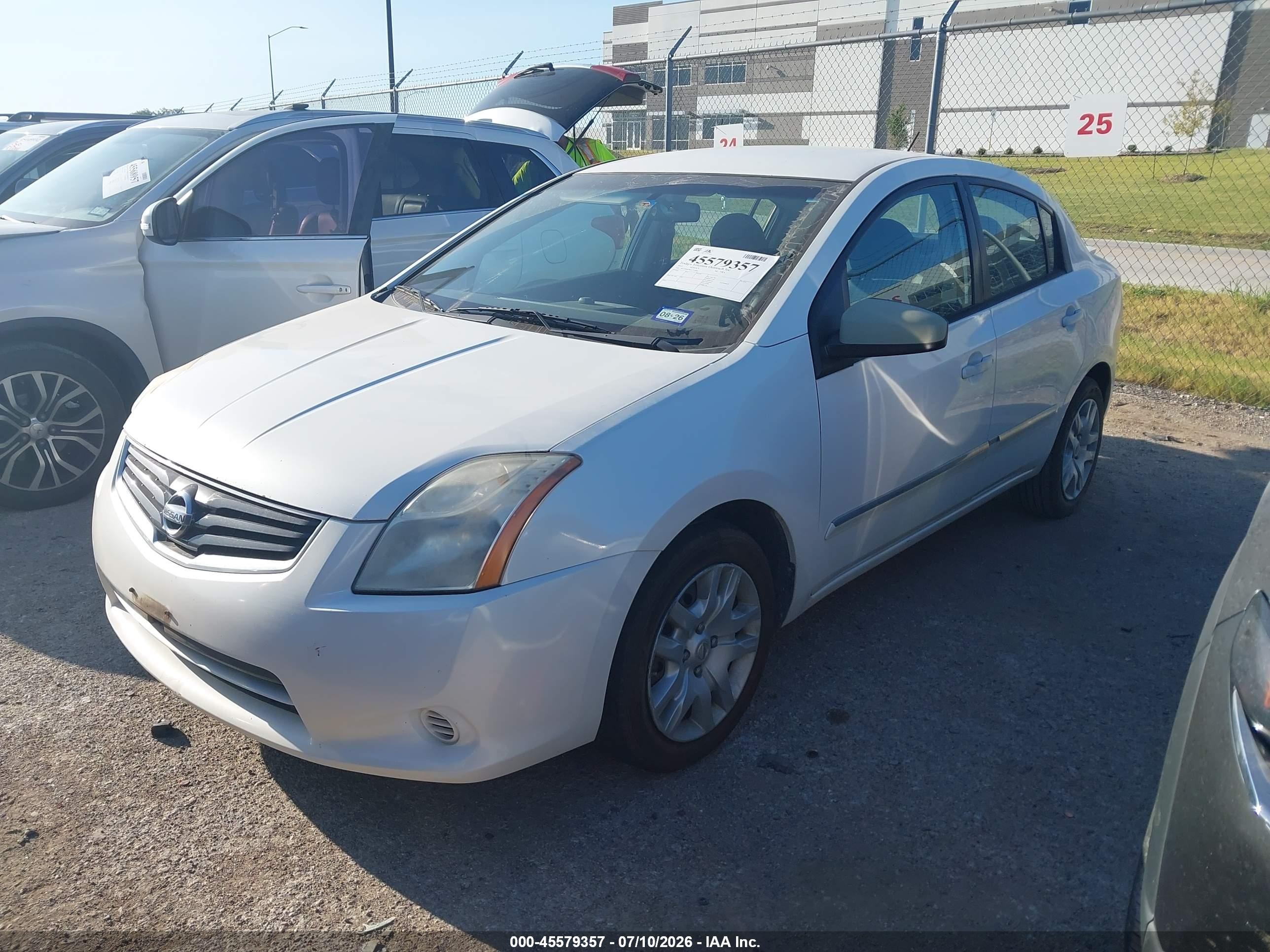 2012 Nissan Sentra 2.0 S Белый vin: 3N1AB6AP8CL714661