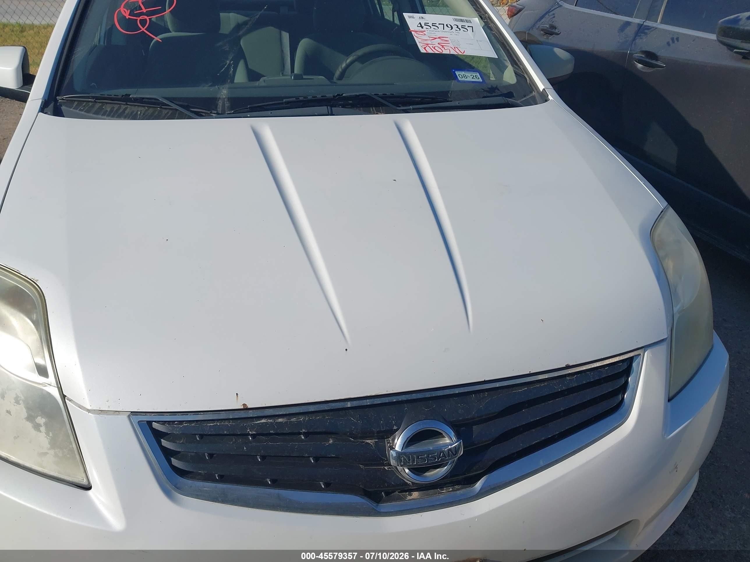 2012 Nissan Sentra 2.0 S Белый vin: 3N1AB6AP8CL714661