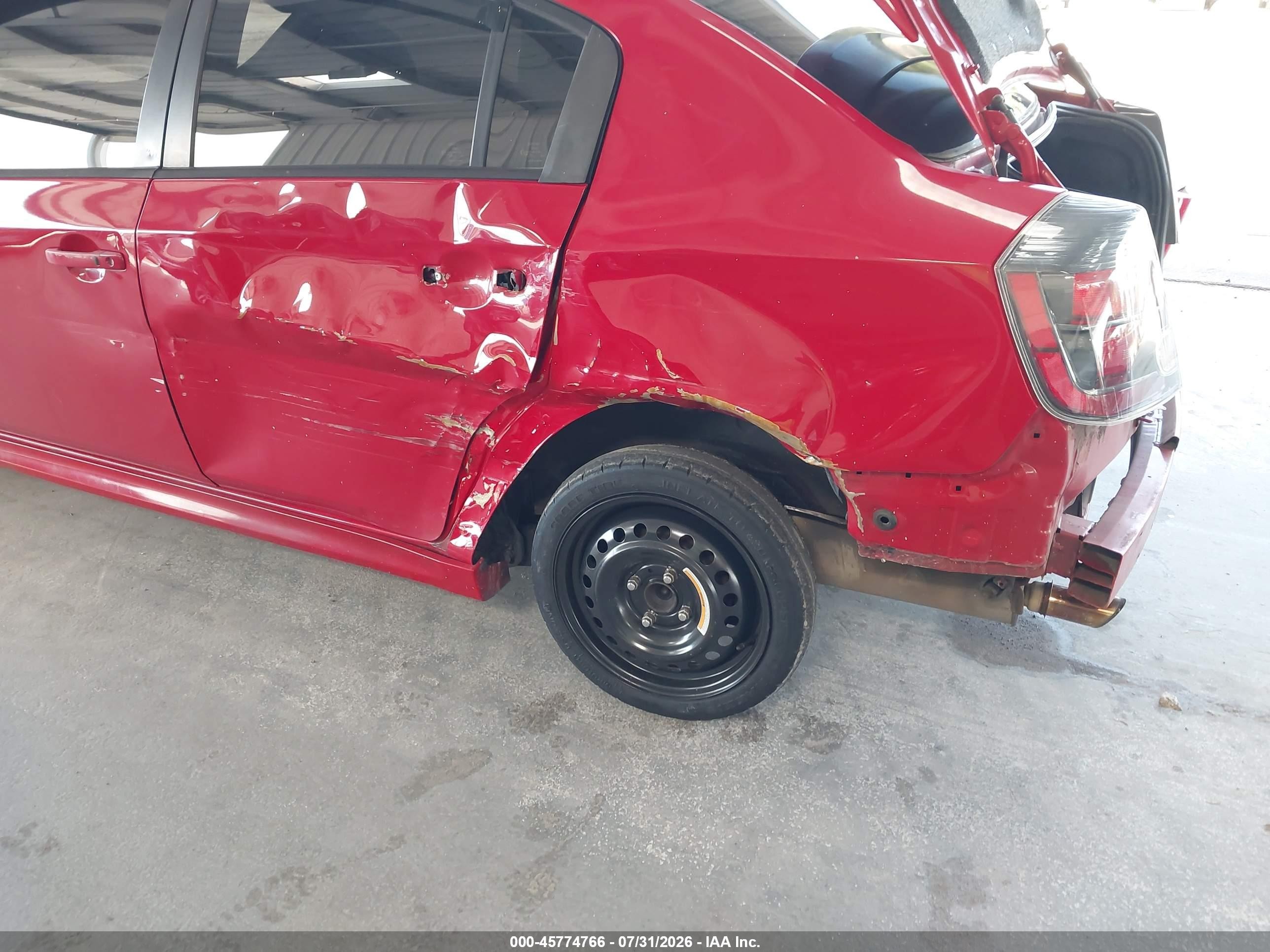 2012 Nissan Sentra 2.0 Sr Red vin: 3N1AB6AP8CL719469