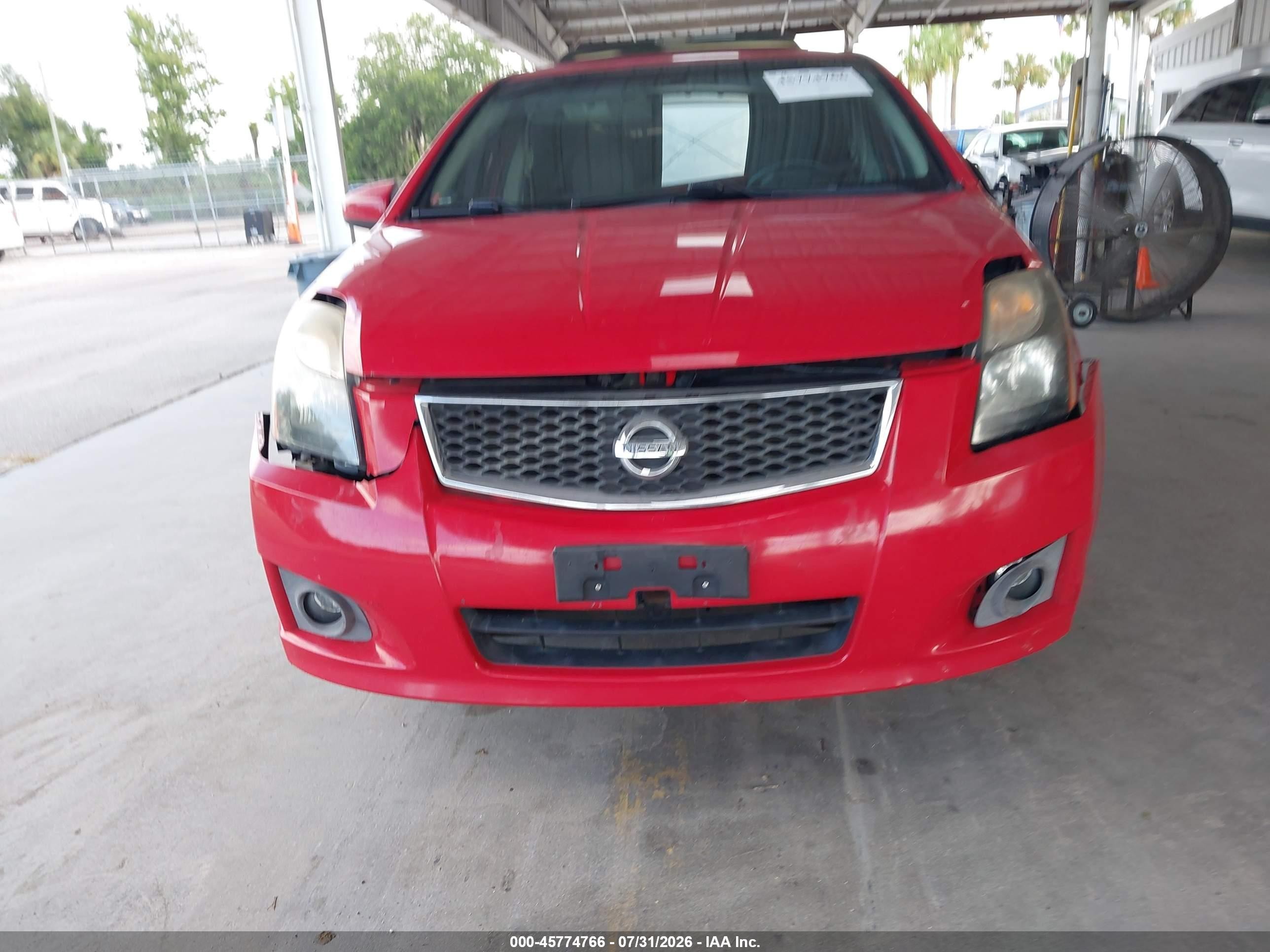 2012 Nissan Sentra 2.0 Sr Red vin: 3N1AB6AP8CL719469