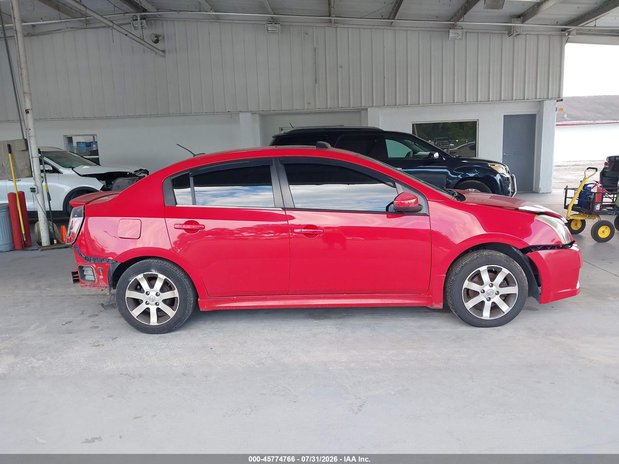 2012 Nissan Sentra 2.0 Sr Red vin: 3N1AB6AP8CL719469