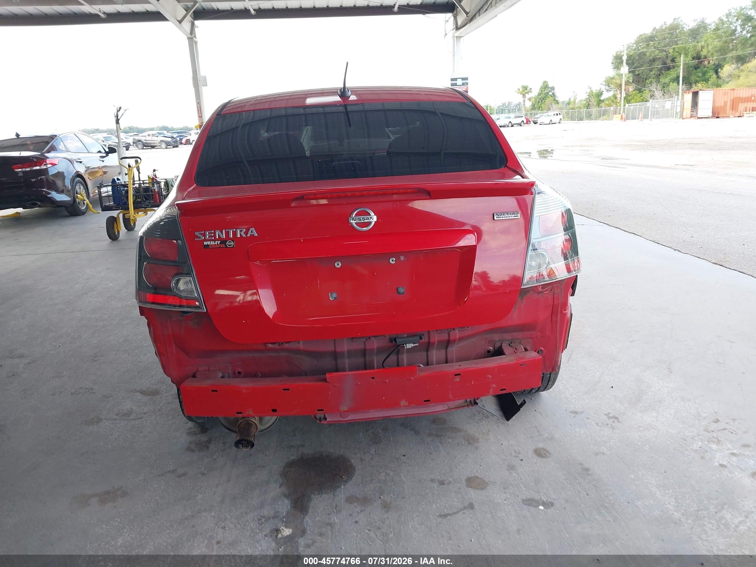 2012 Nissan Sentra 2.0 Sr Red vin: 3N1AB6AP8CL719469