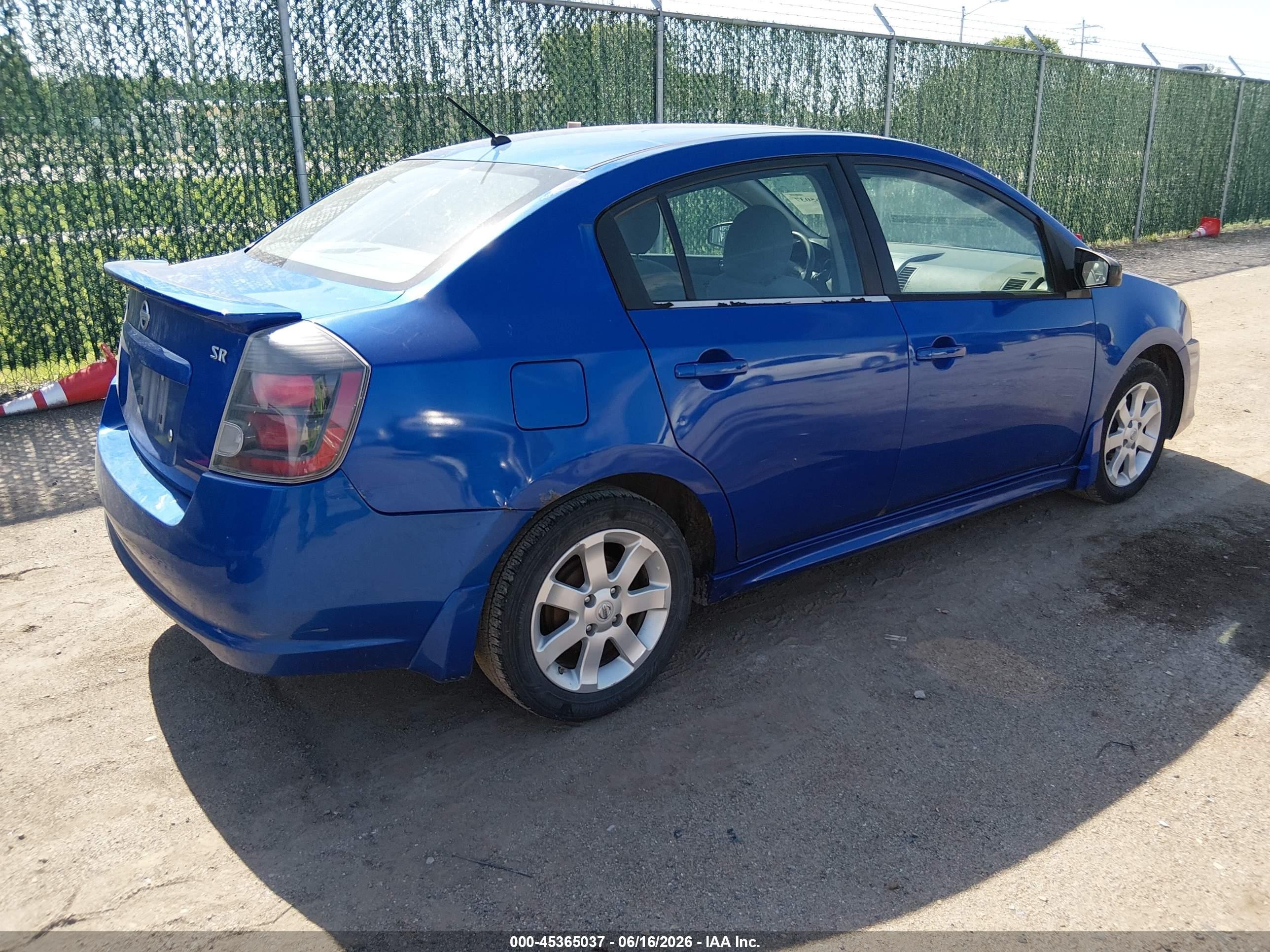 2012 Nissan Sentra 2.0 Sr Синий vin: 3N1AB6AP8CL736787