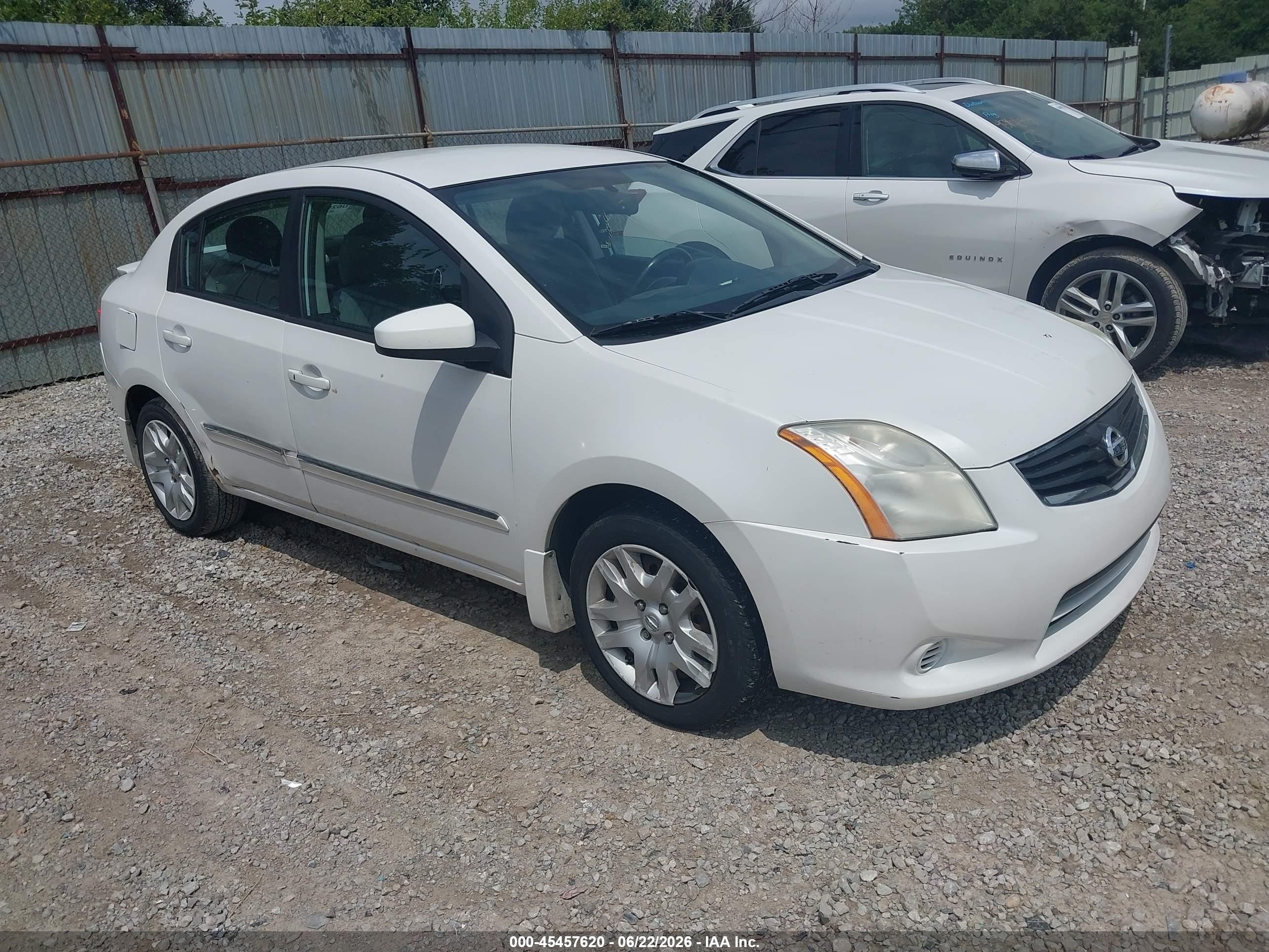 2012 Nissan Sentra 2.0 S White vin: 3N1AB6AP8CL773533