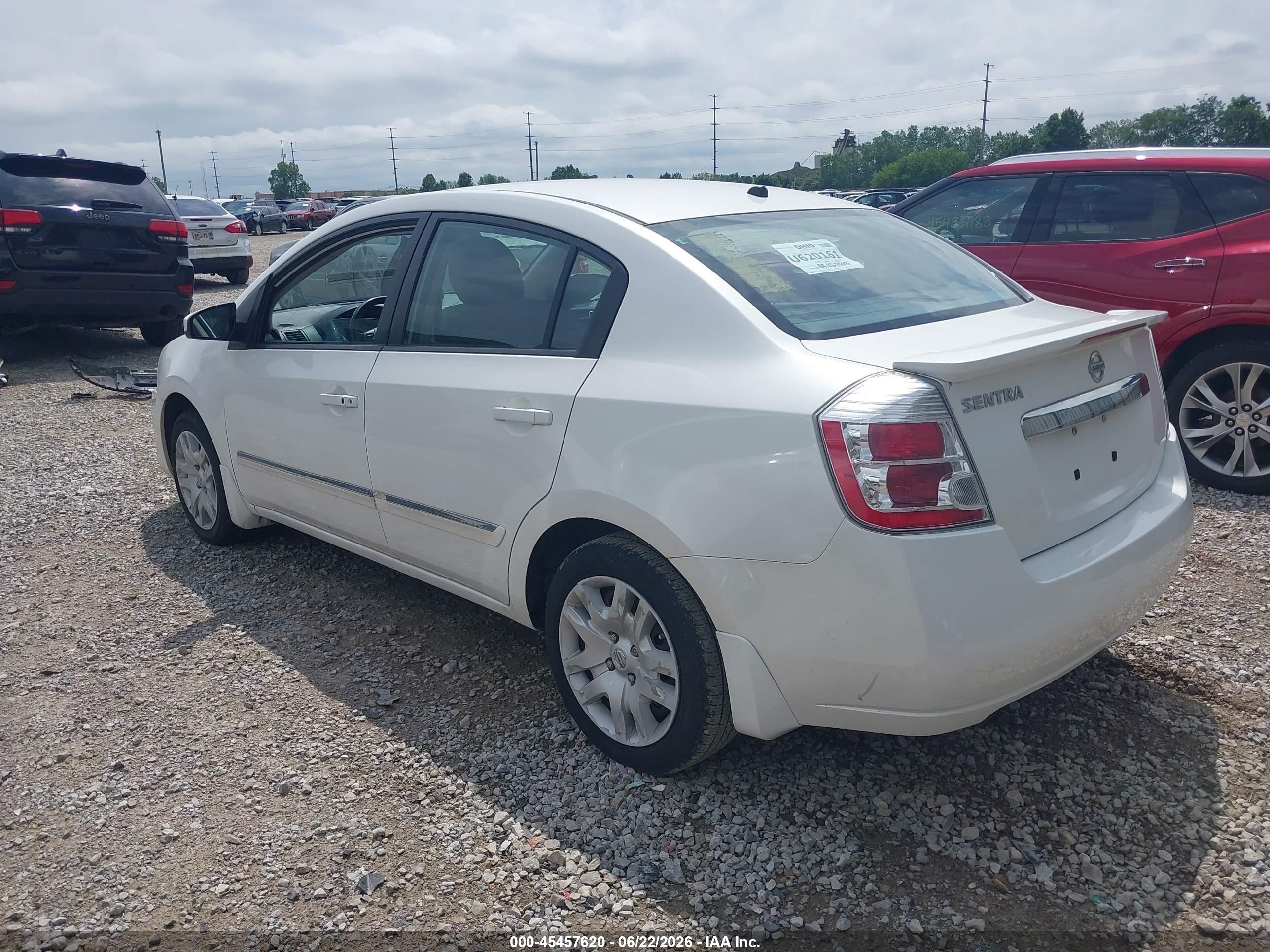 2012 Nissan Sentra 2.0 S White vin: 3N1AB6AP8CL773533