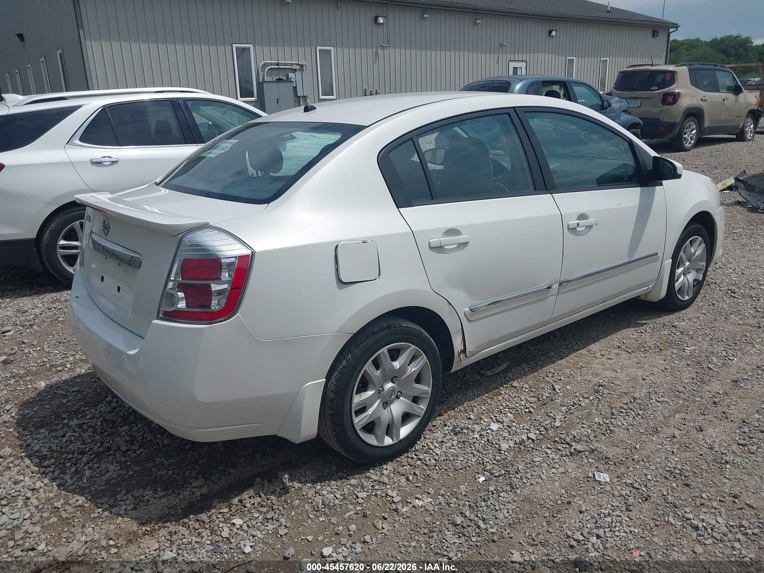 2012 Nissan Sentra 2.0 S White vin: 3N1AB6AP8CL773533