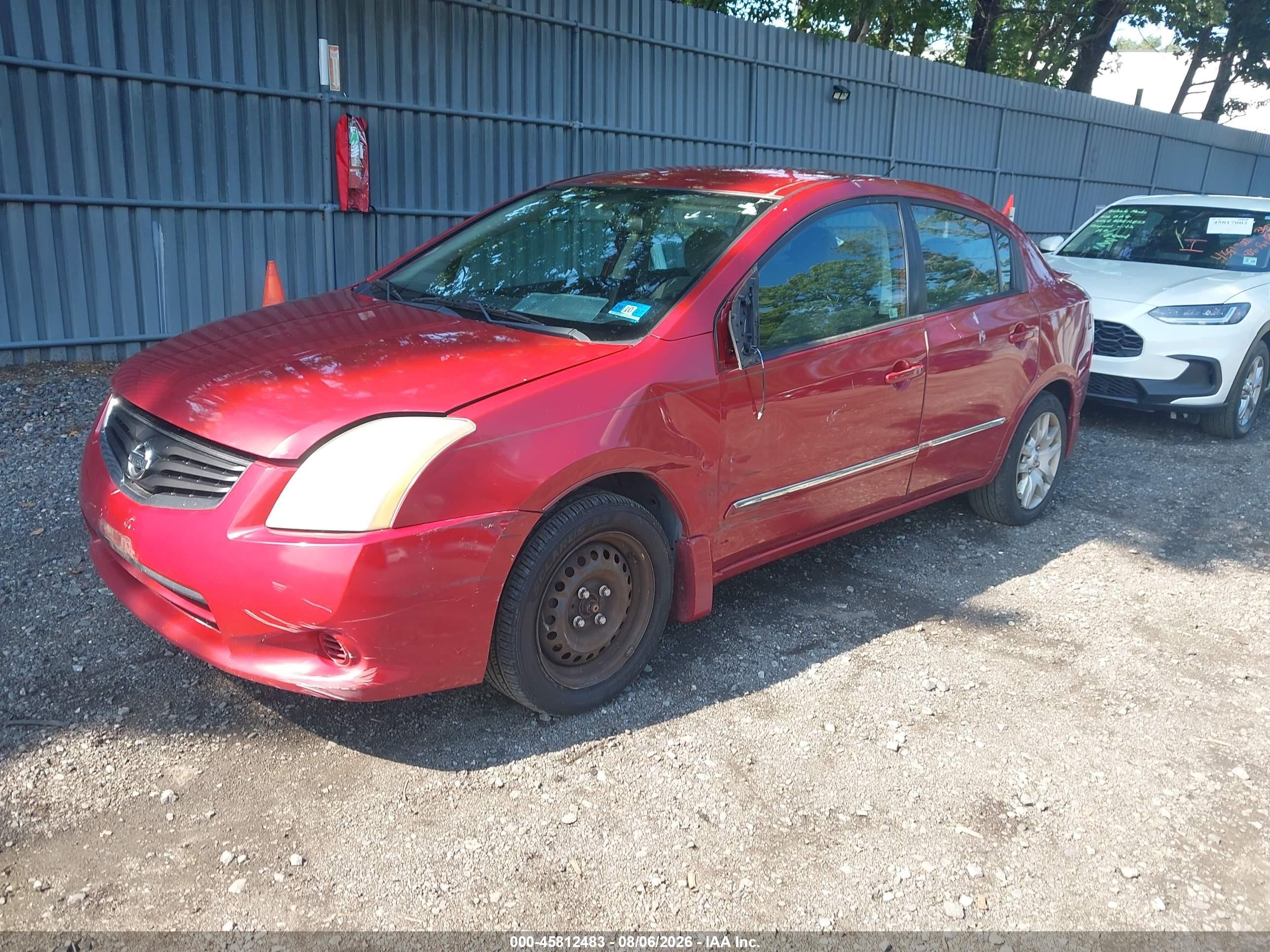 2012 Nissan Sentra 2.0 S Red vin: 3N1AB6AP8CL774309
