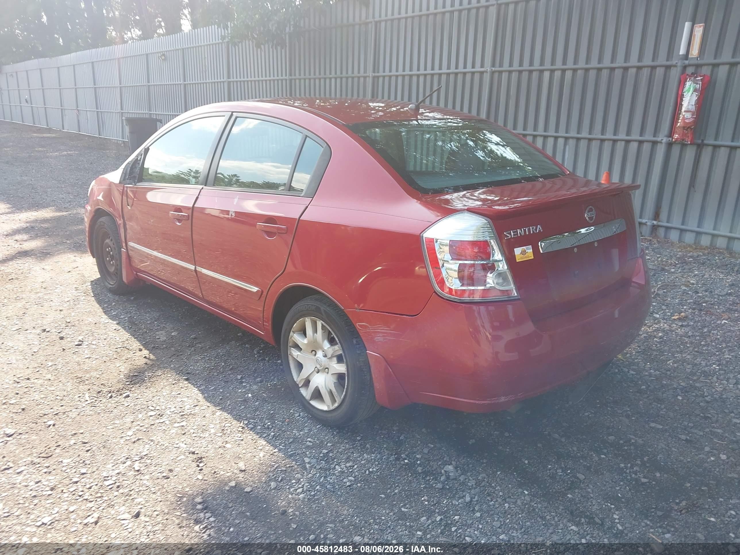 2012 Nissan Sentra 2.0 S Red vin: 3N1AB6AP8CL774309
