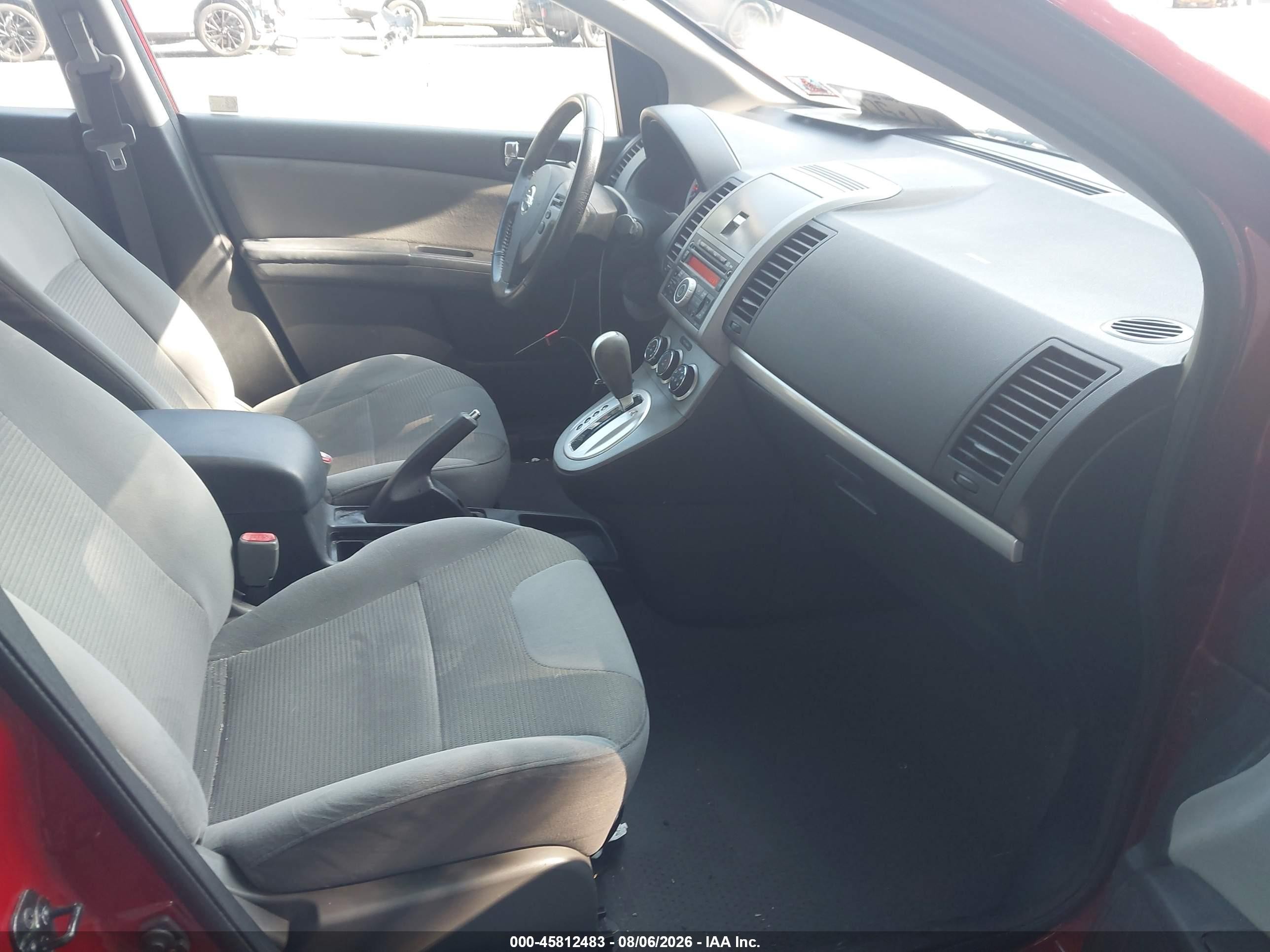 2012 Nissan Sentra 2.0 S Red vin: 3N1AB6AP8CL774309