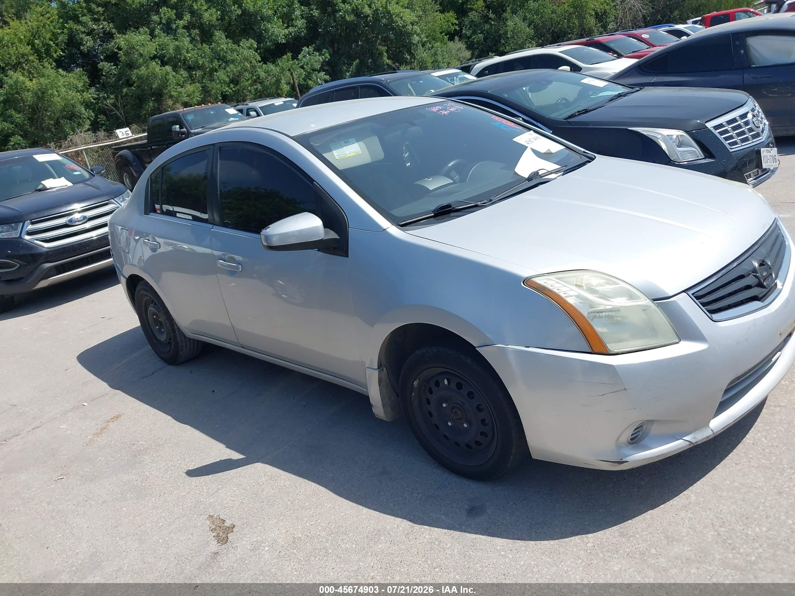 2010 Nissan Sentra 2.0 Silver vin: 3N1AB6AP9AL668514