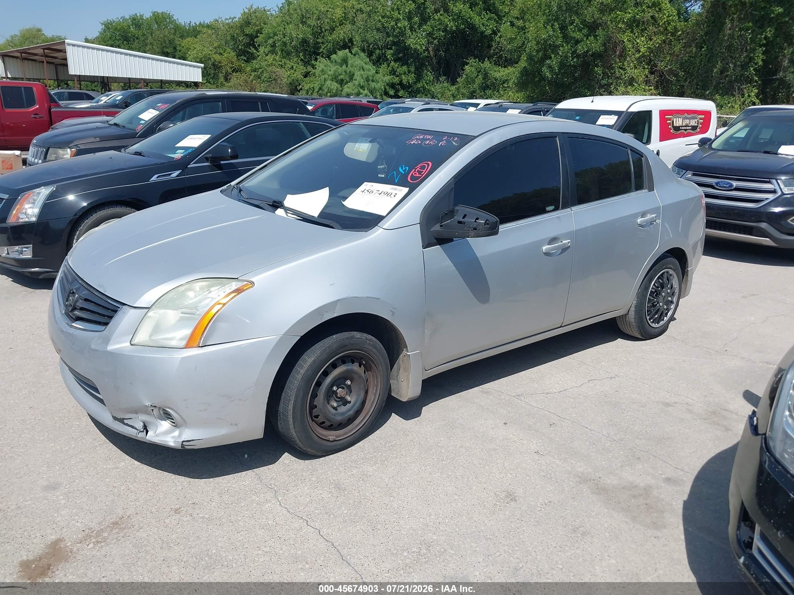 2010 Nissan Sentra 2.0 Silver vin: 3N1AB6AP9AL668514
