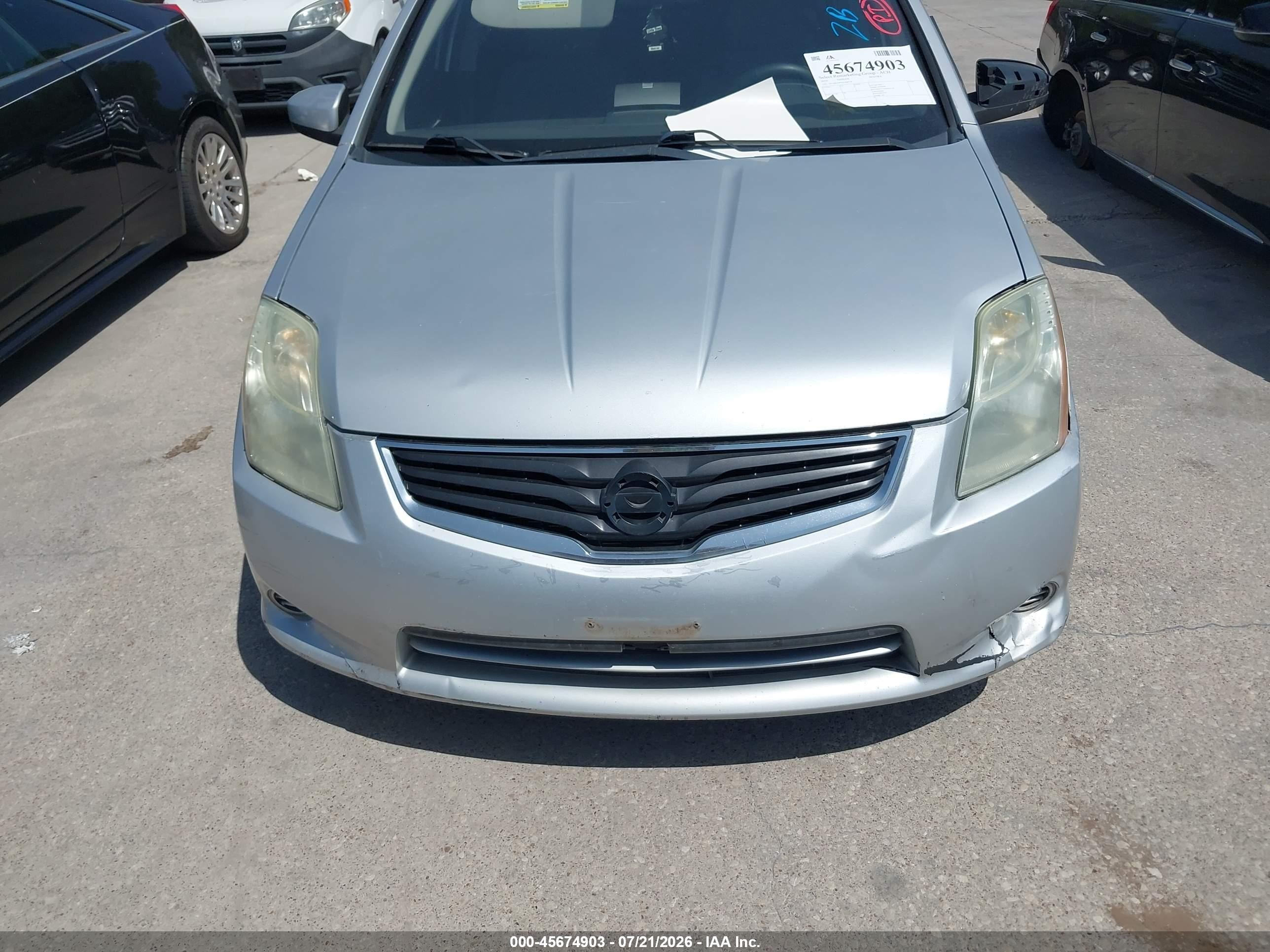2010 Nissan Sentra 2.0 Silver vin: 3N1AB6AP9AL668514