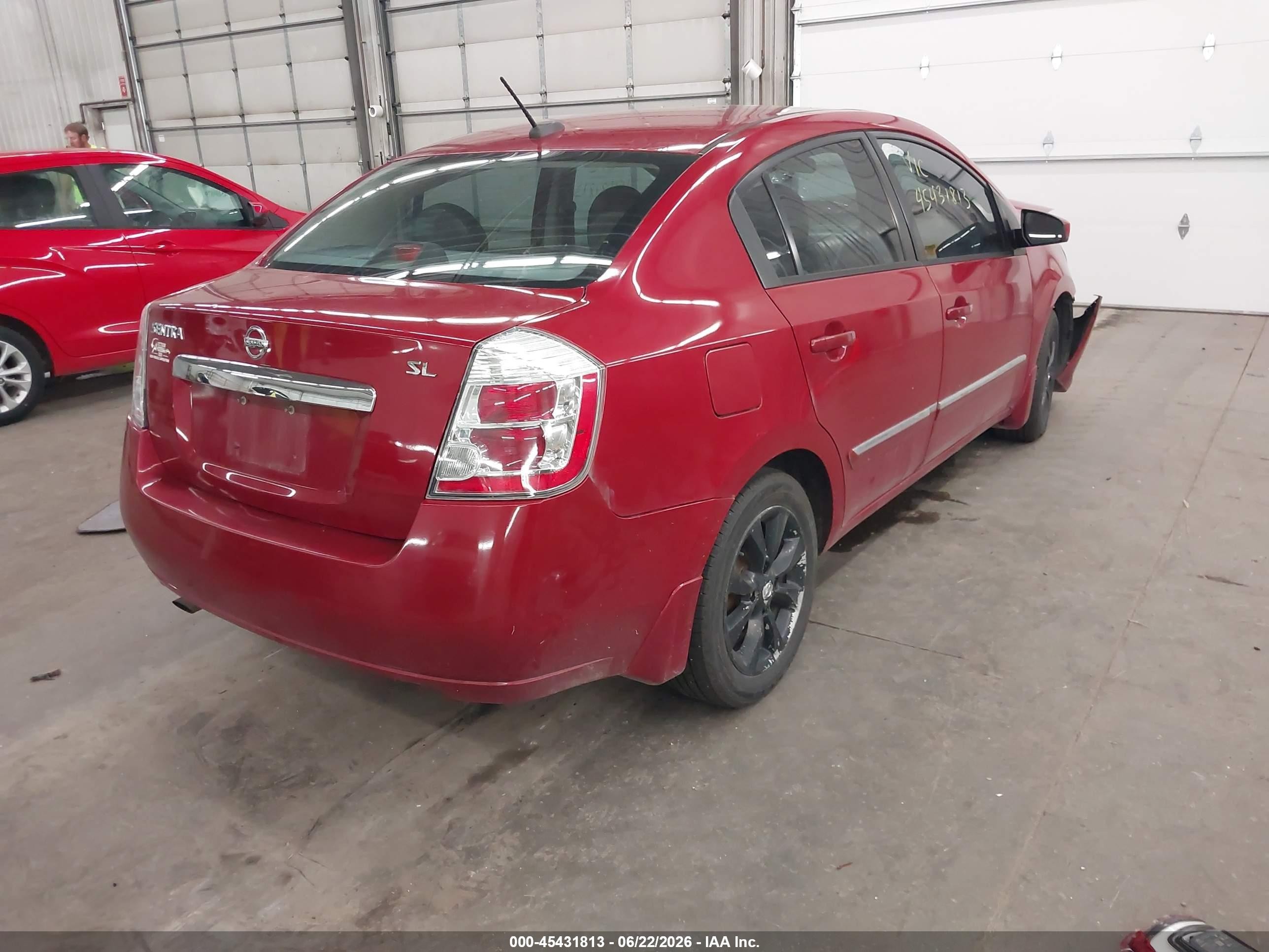 2010 Nissan Sentra 2.0sl Red vin: 3N1AB6AP9AL697740