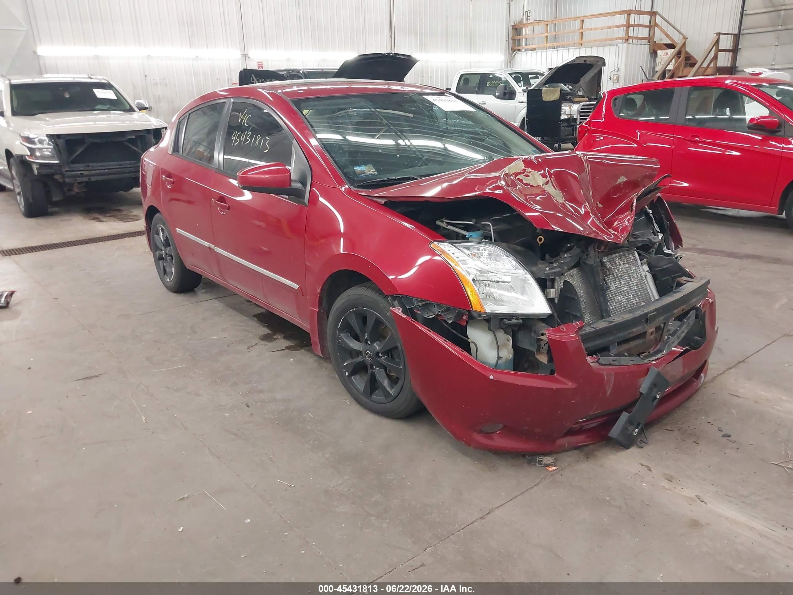 2010 Nissan Sentra 2.0sl Красный vin: 3N1AB6AP9AL697740