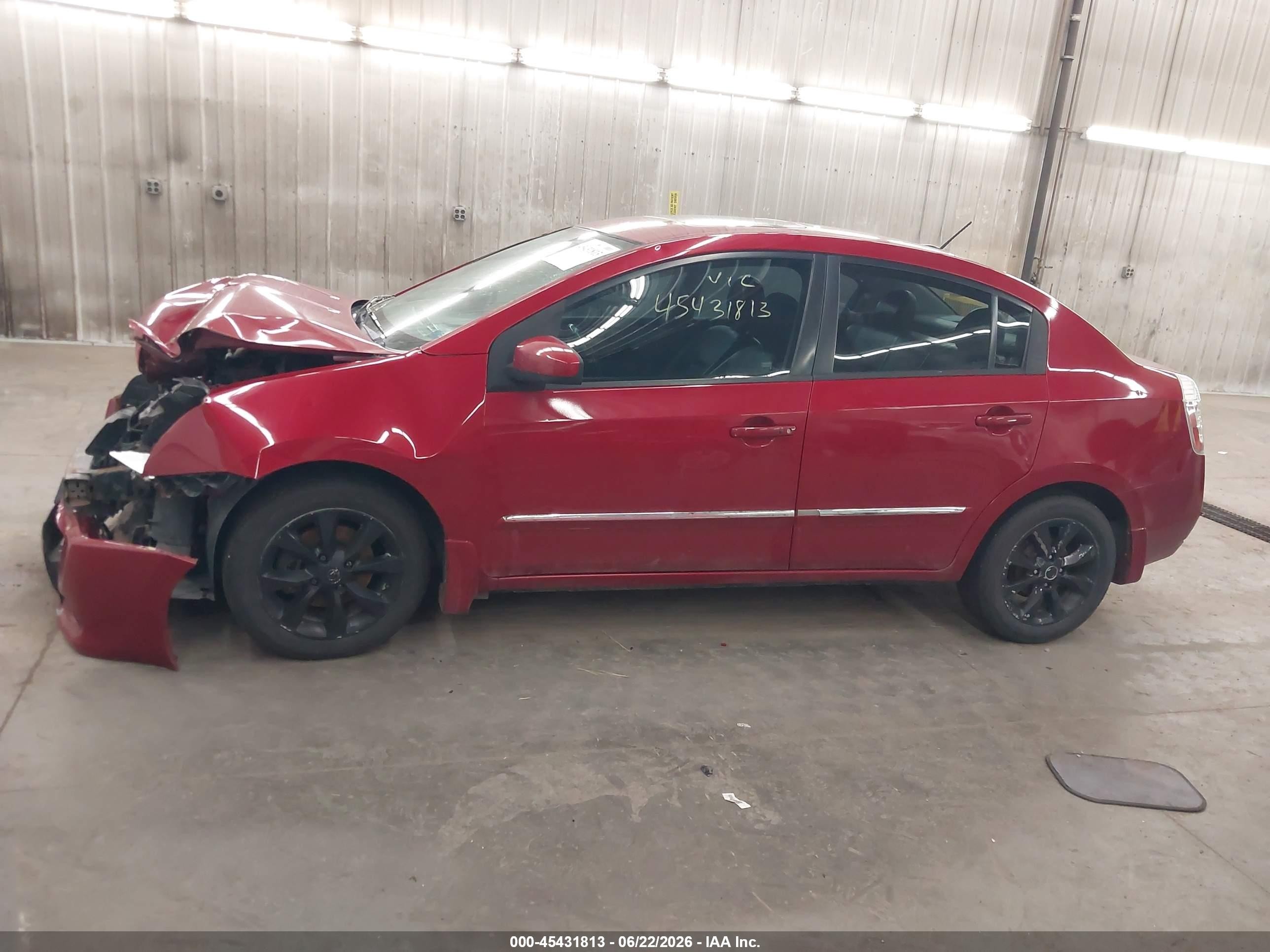 2010 Nissan Sentra 2.0sl Red vin: 3N1AB6AP9AL697740