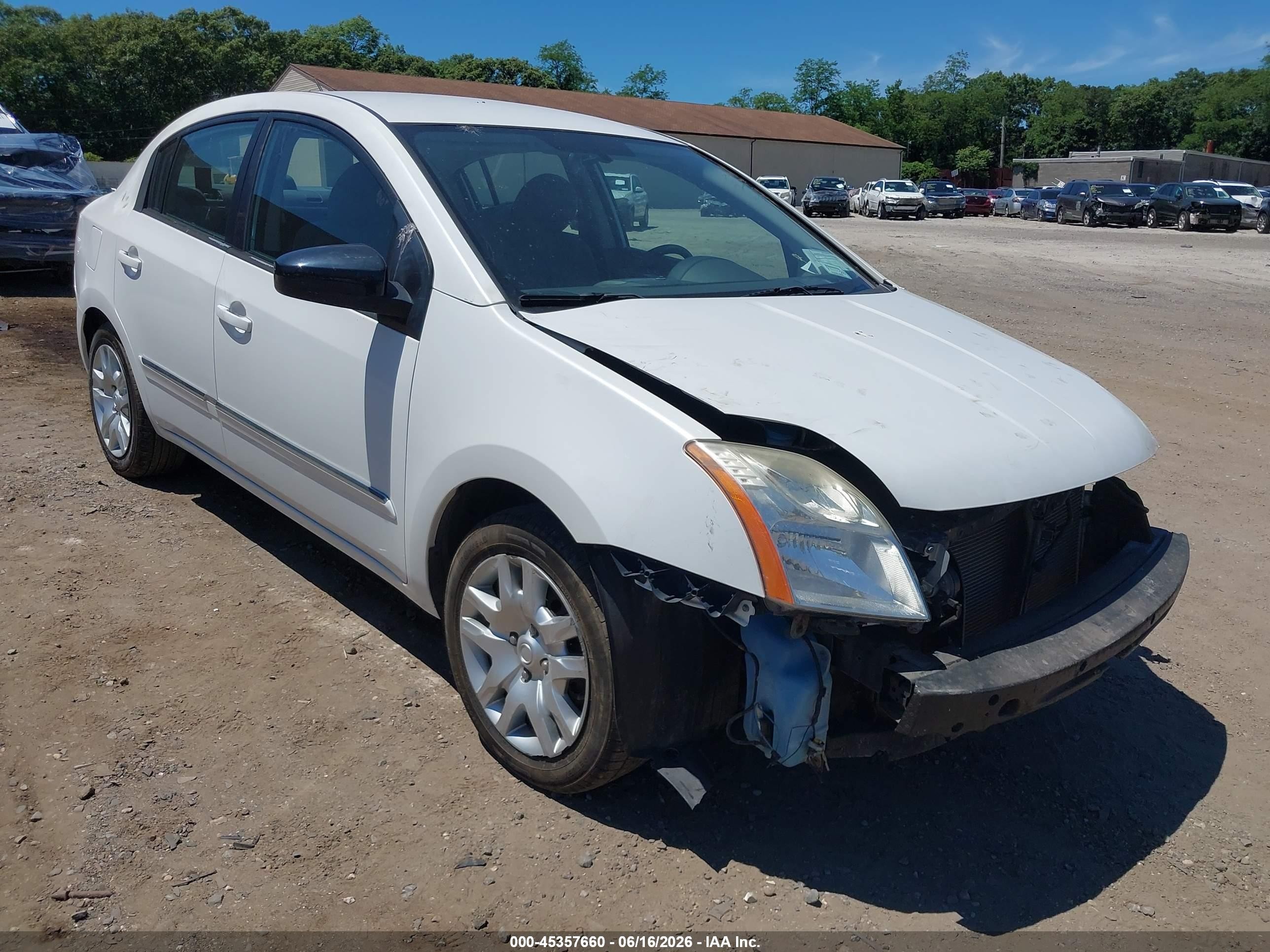 2010 Nissan Sentra 2.0s White vin: 3N1AB6AP9AL712723