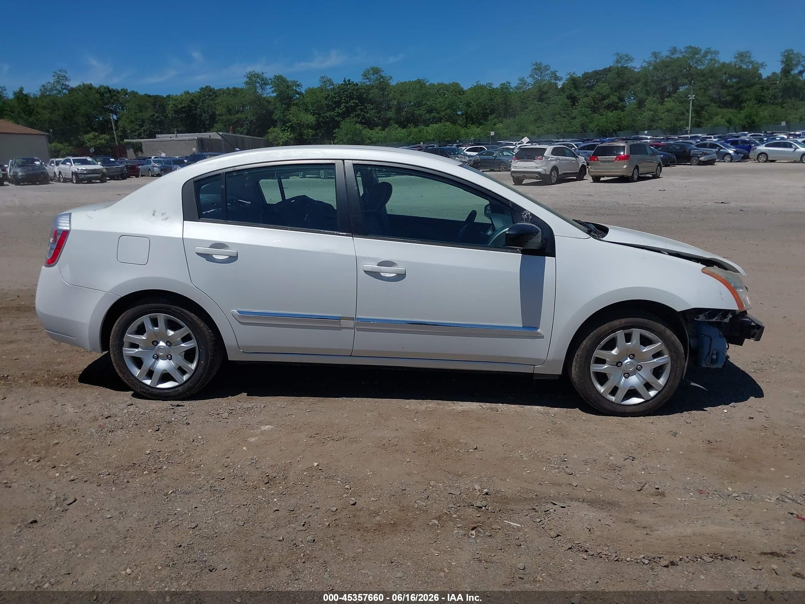 2010 Nissan Sentra 2.0s White vin: 3N1AB6AP9AL712723