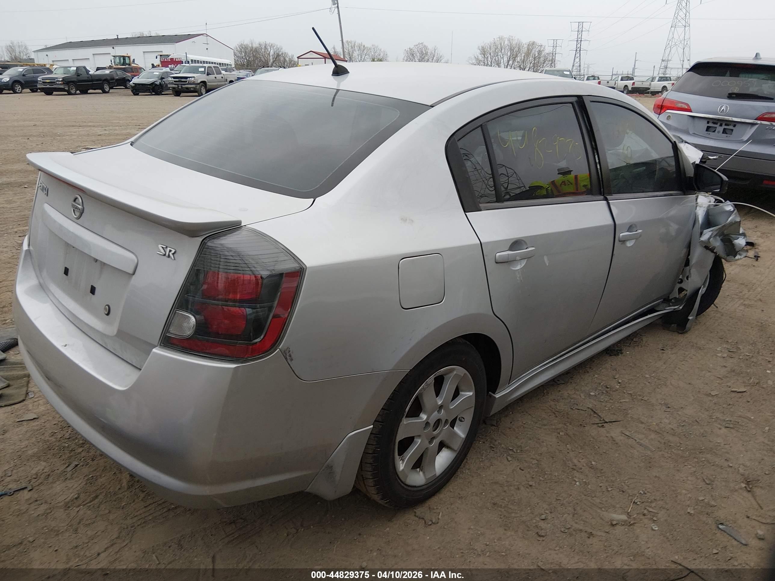 2010 Nissan Sentra 2.0sr Silver vin: 3N1AB6AP9AL724001