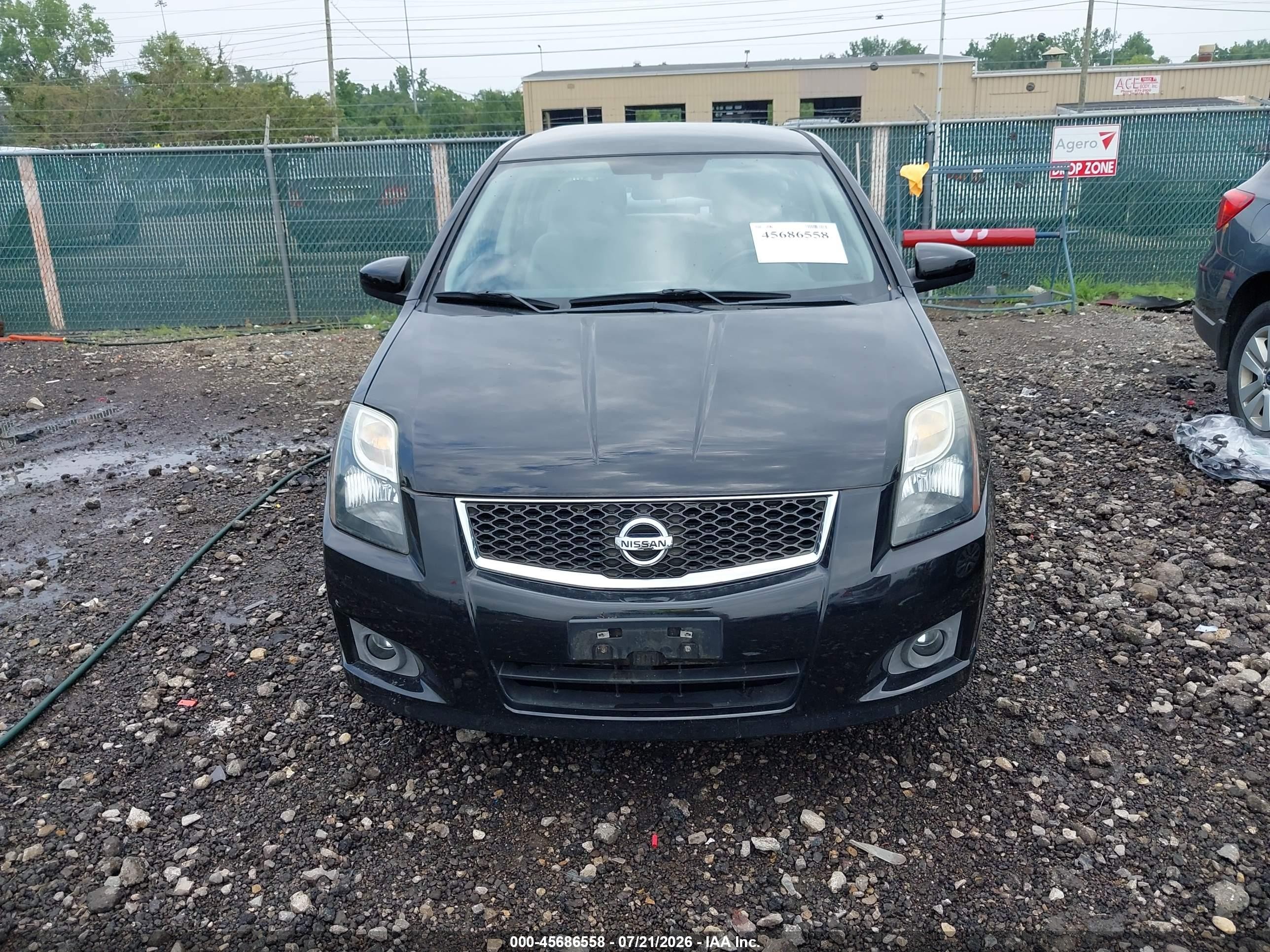 2011 Nissan Sentra 2.0sr Black vin: 3N1AB6AP9BL633893