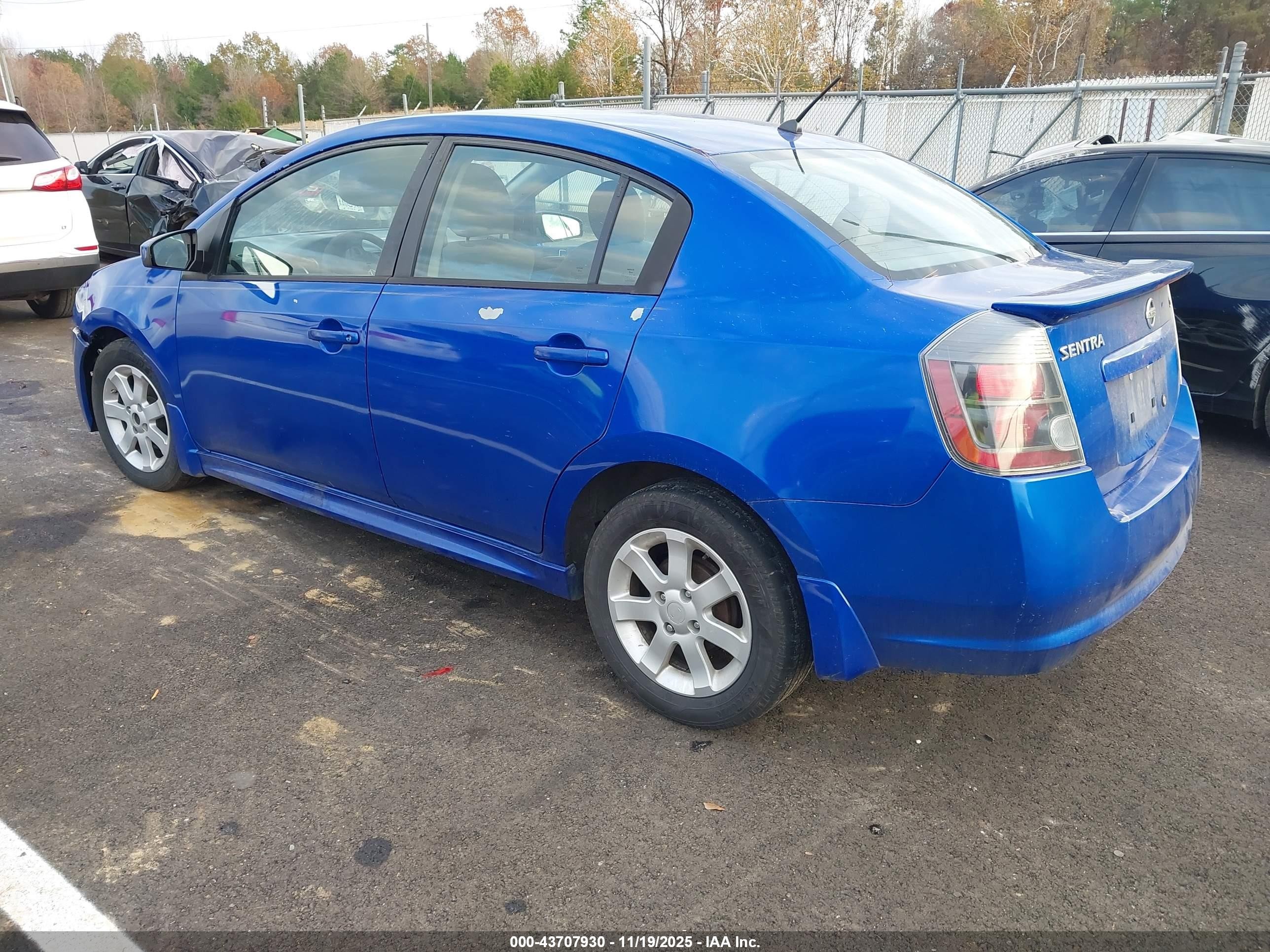 2011 Nissan Sentra 2.0sr Blue vin: 3N1AB6AP9BL660172