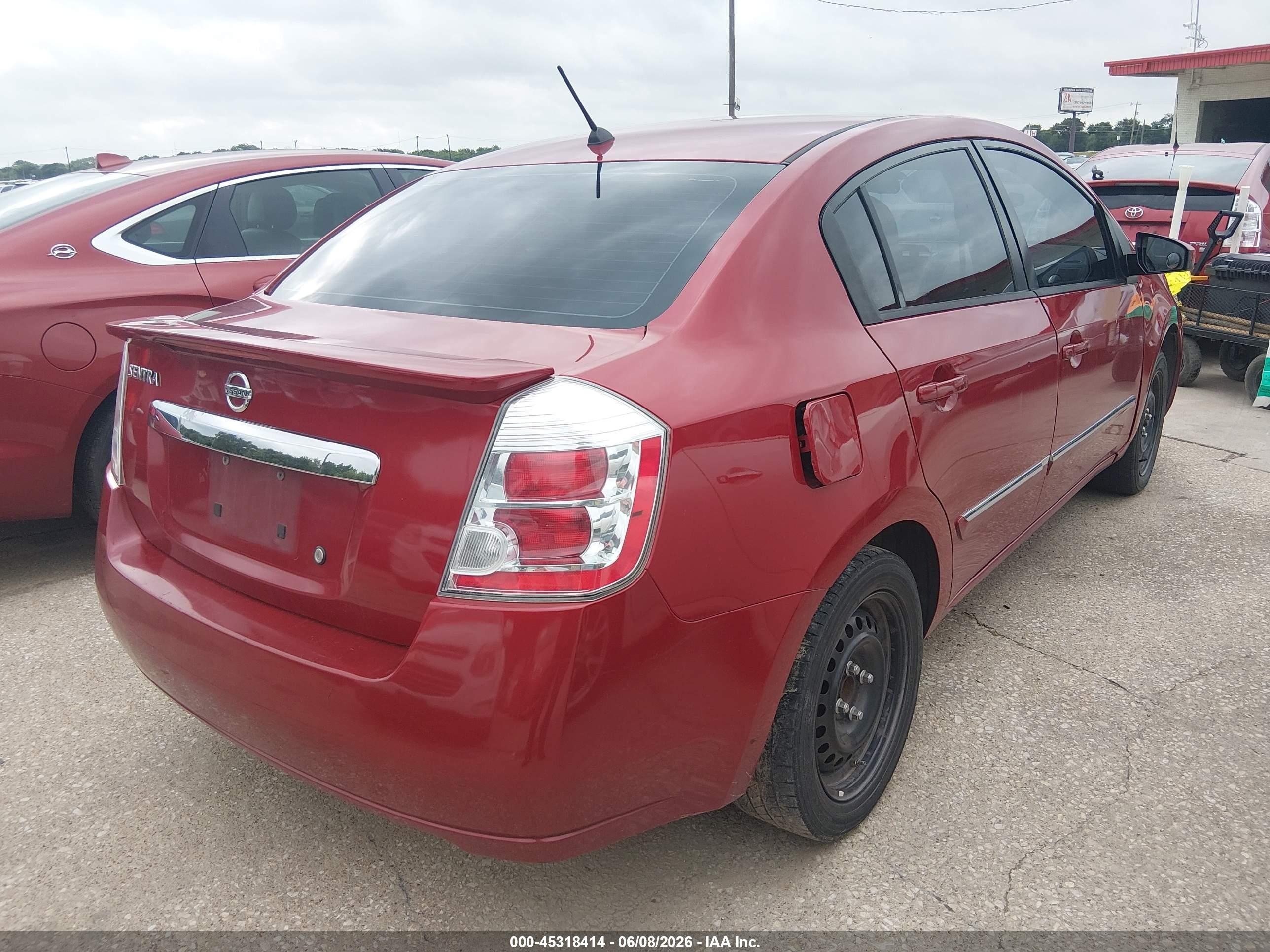 2011 Nissan Sentra 2.0s Red vin: 3N1AB6AP9BL727787