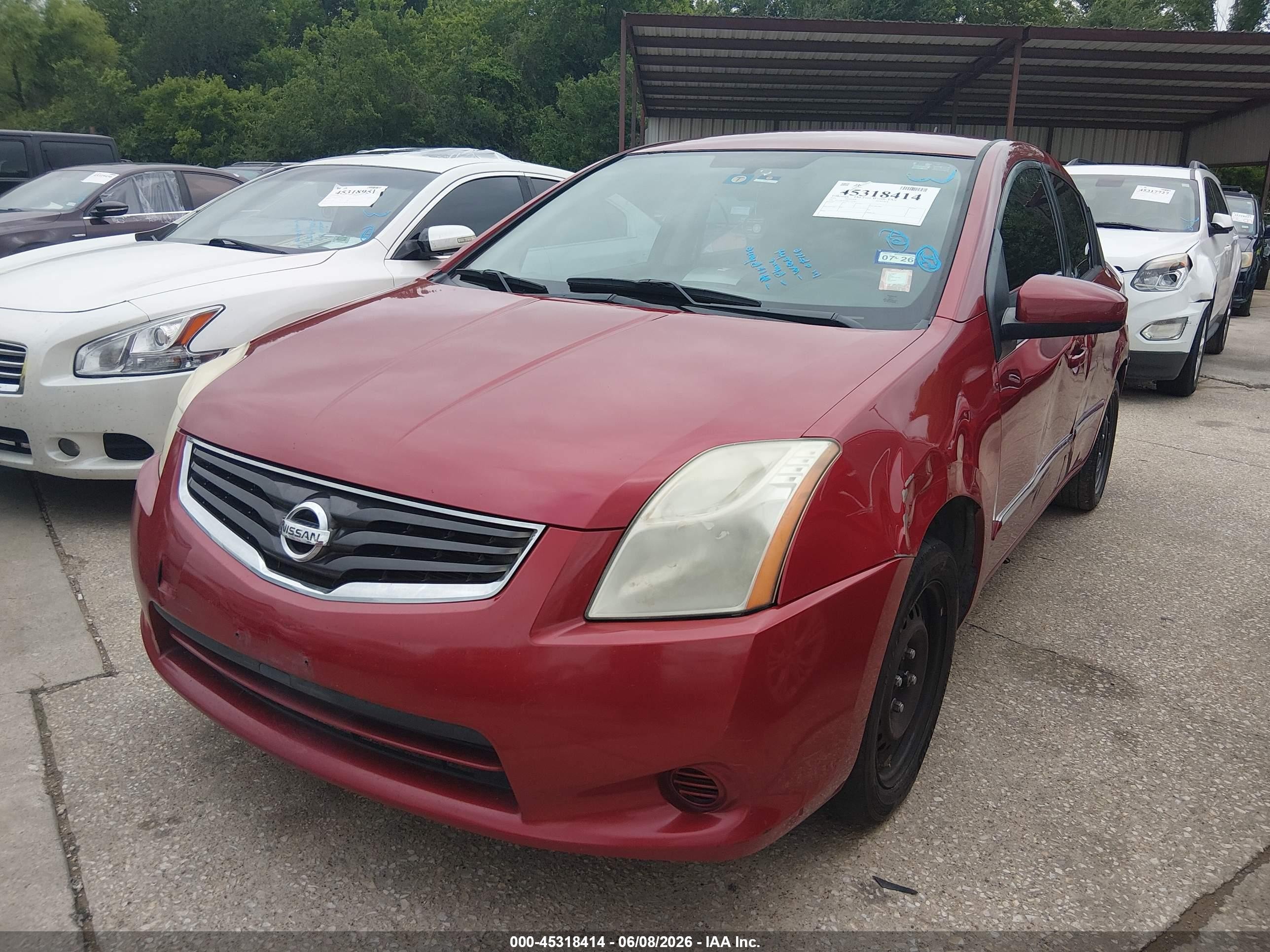 2011 Nissan Sentra 2.0s Red vin: 3N1AB6AP9BL727787