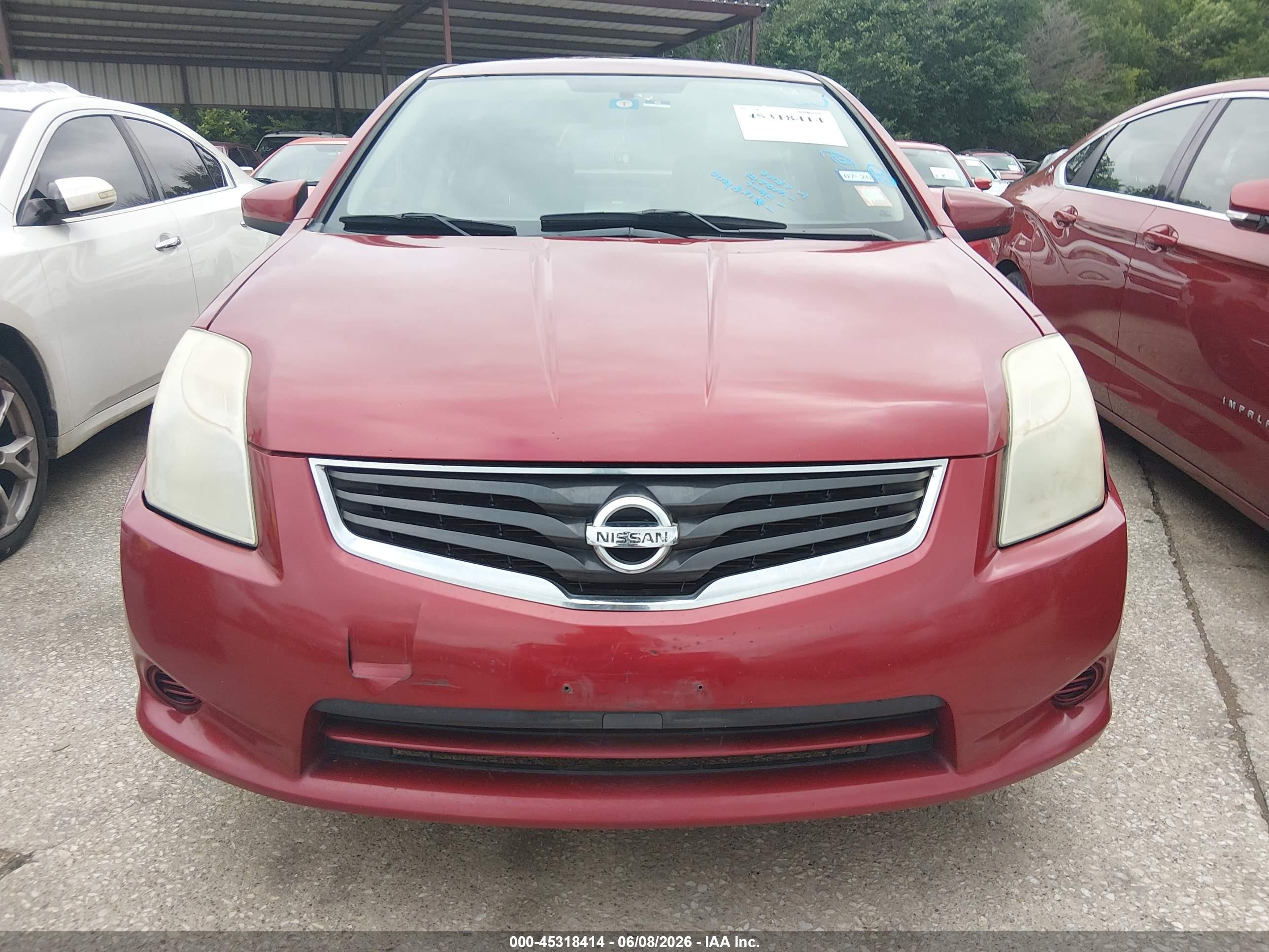 2011 Nissan Sentra 2.0s Red vin: 3N1AB6AP9BL727787