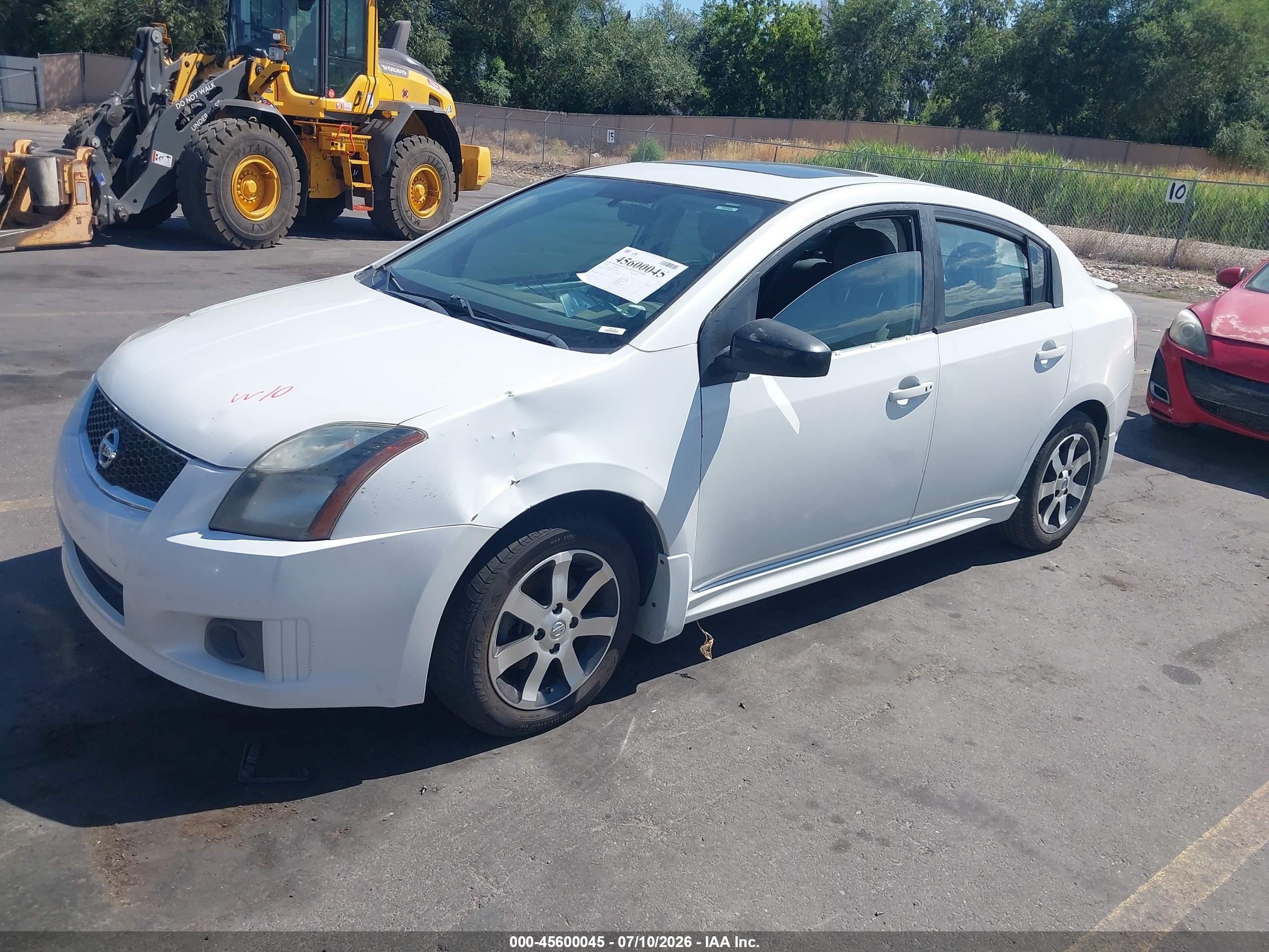 2012 Nissan Sentra 2.0 Sr White vin: 3N1AB6AP9CL630946