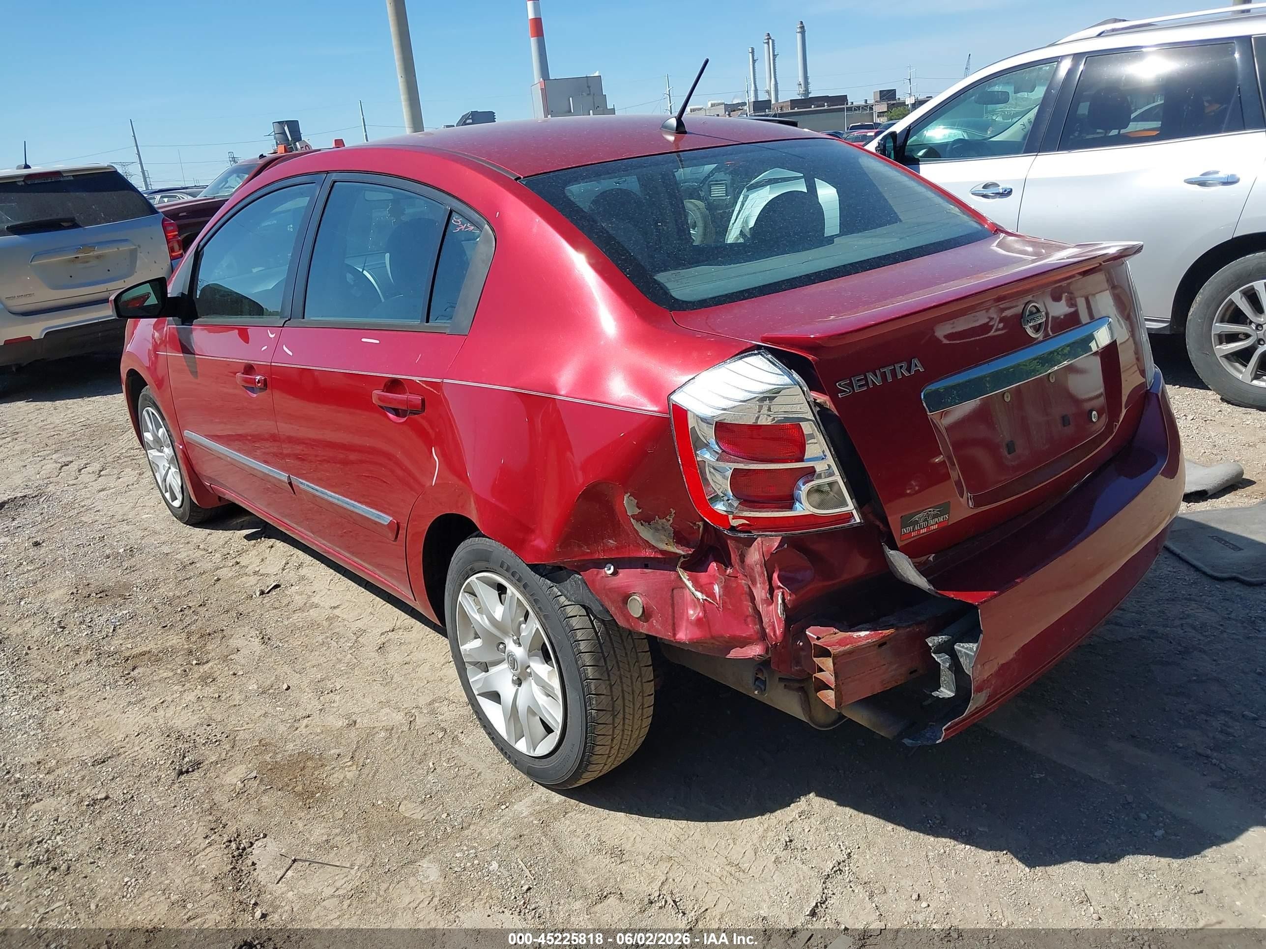2012 Nissan Sentra 2.0 S Red vin: 3N1AB6AP9CL642112