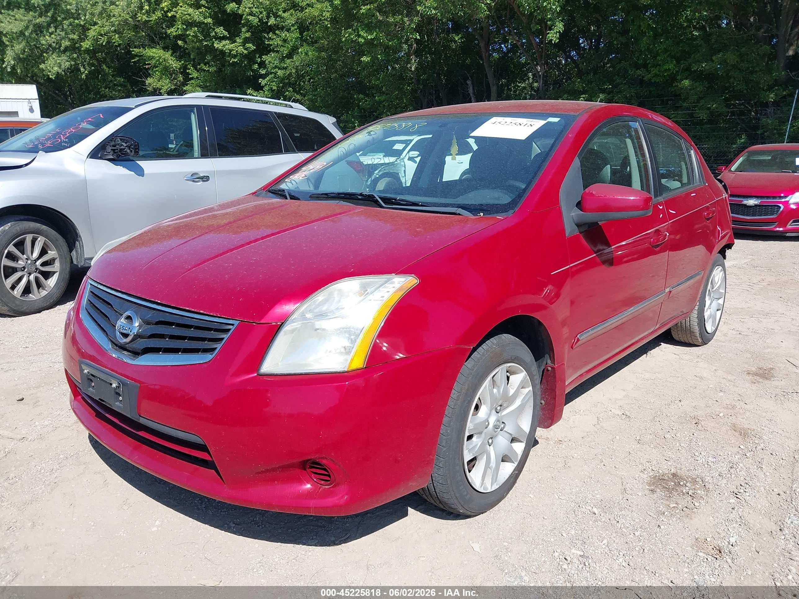 2012 Nissan Sentra 2.0 S Red vin: 3N1AB6AP9CL642112