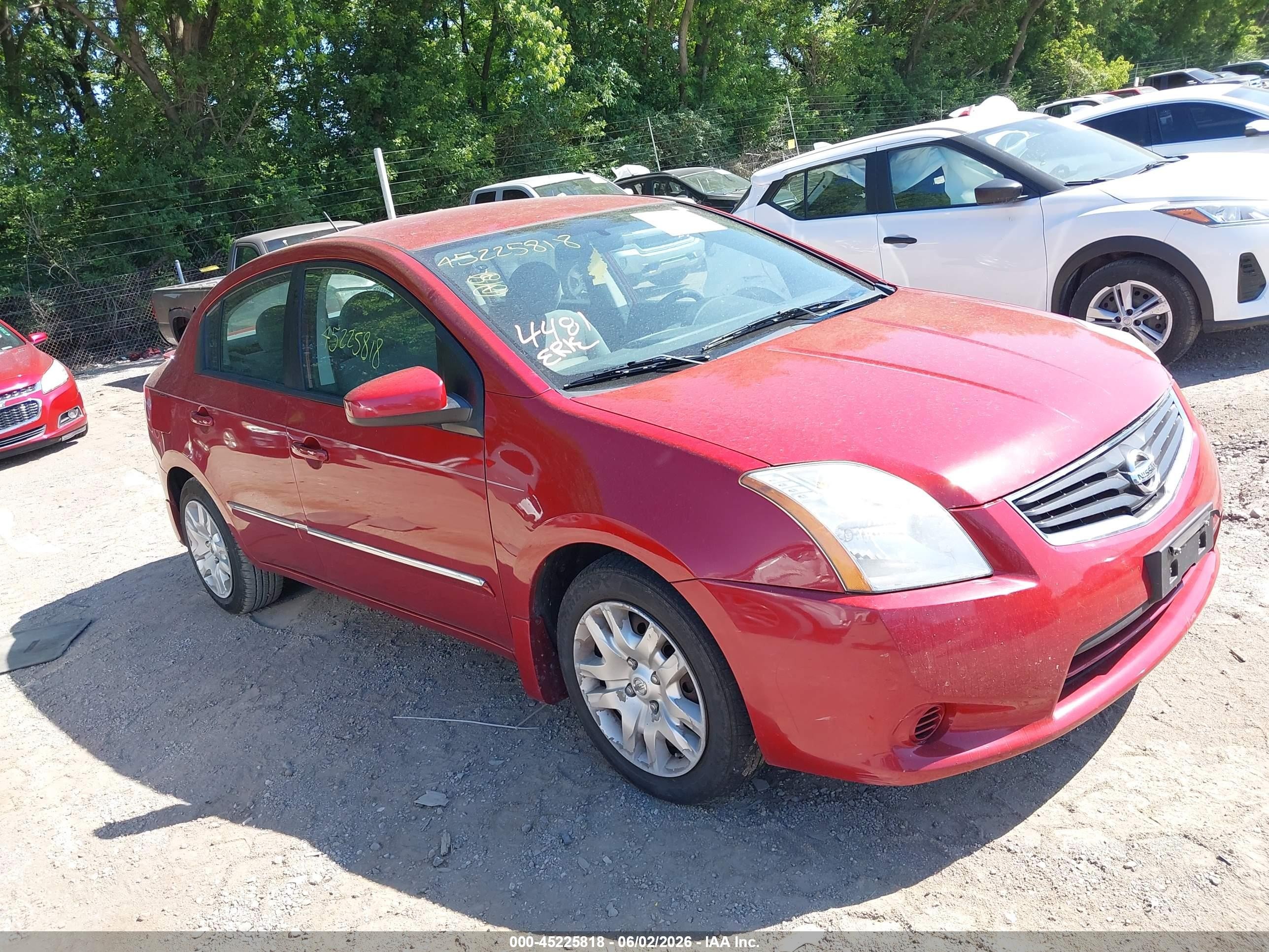 2012 Nissan Sentra 2.0 S Red vin: 3N1AB6AP9CL642112