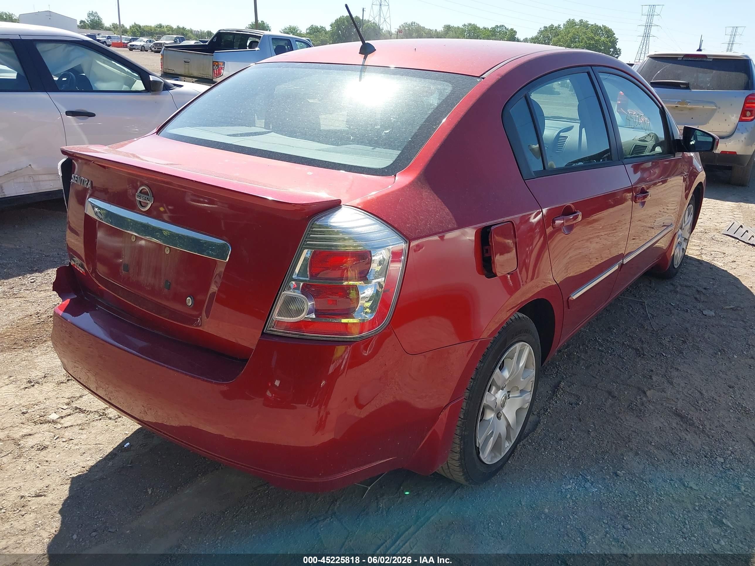 2012 Nissan Sentra 2.0 S Red vin: 3N1AB6AP9CL642112