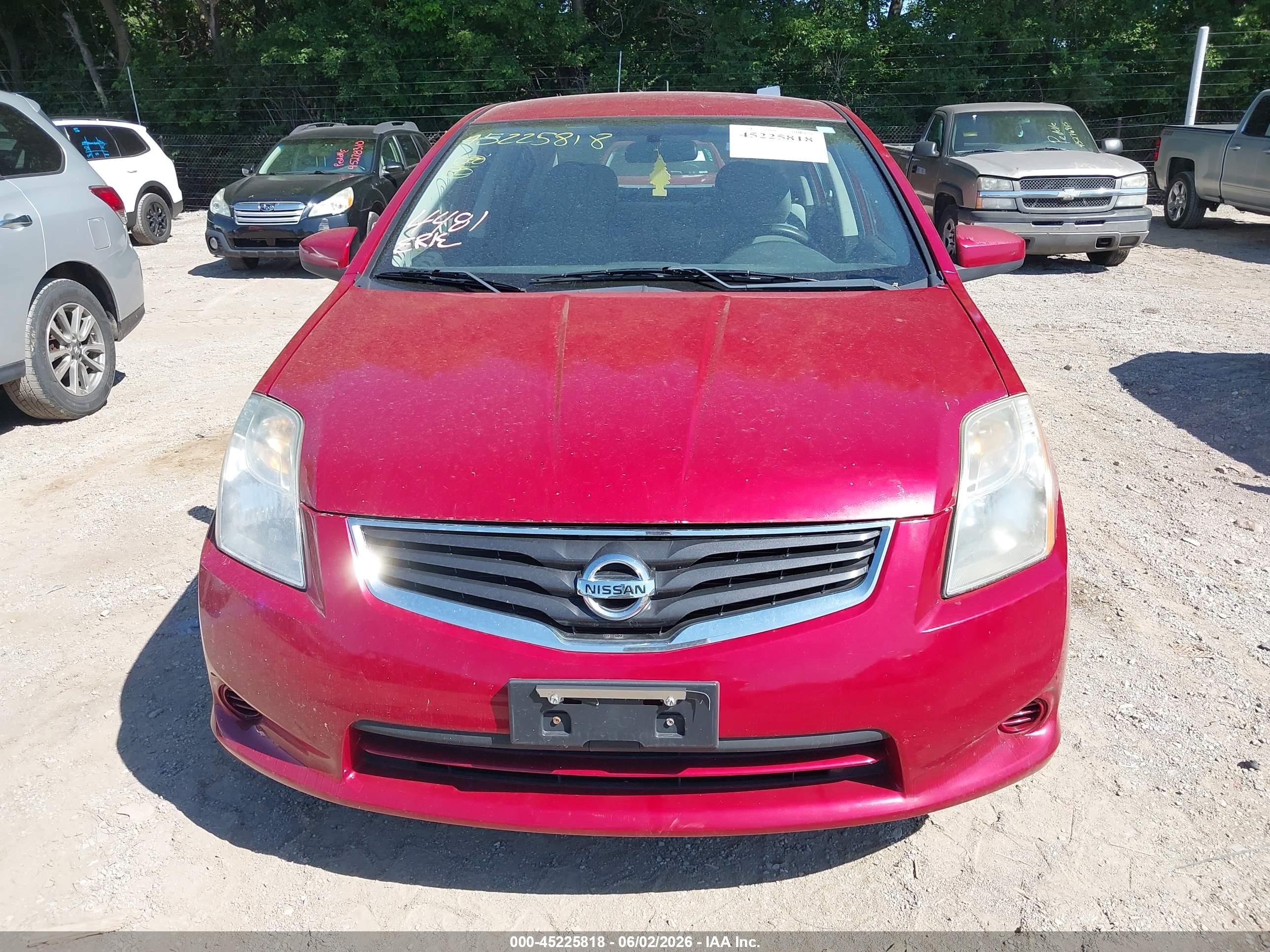 2012 Nissan Sentra 2.0 S Red vin: 3N1AB6AP9CL642112