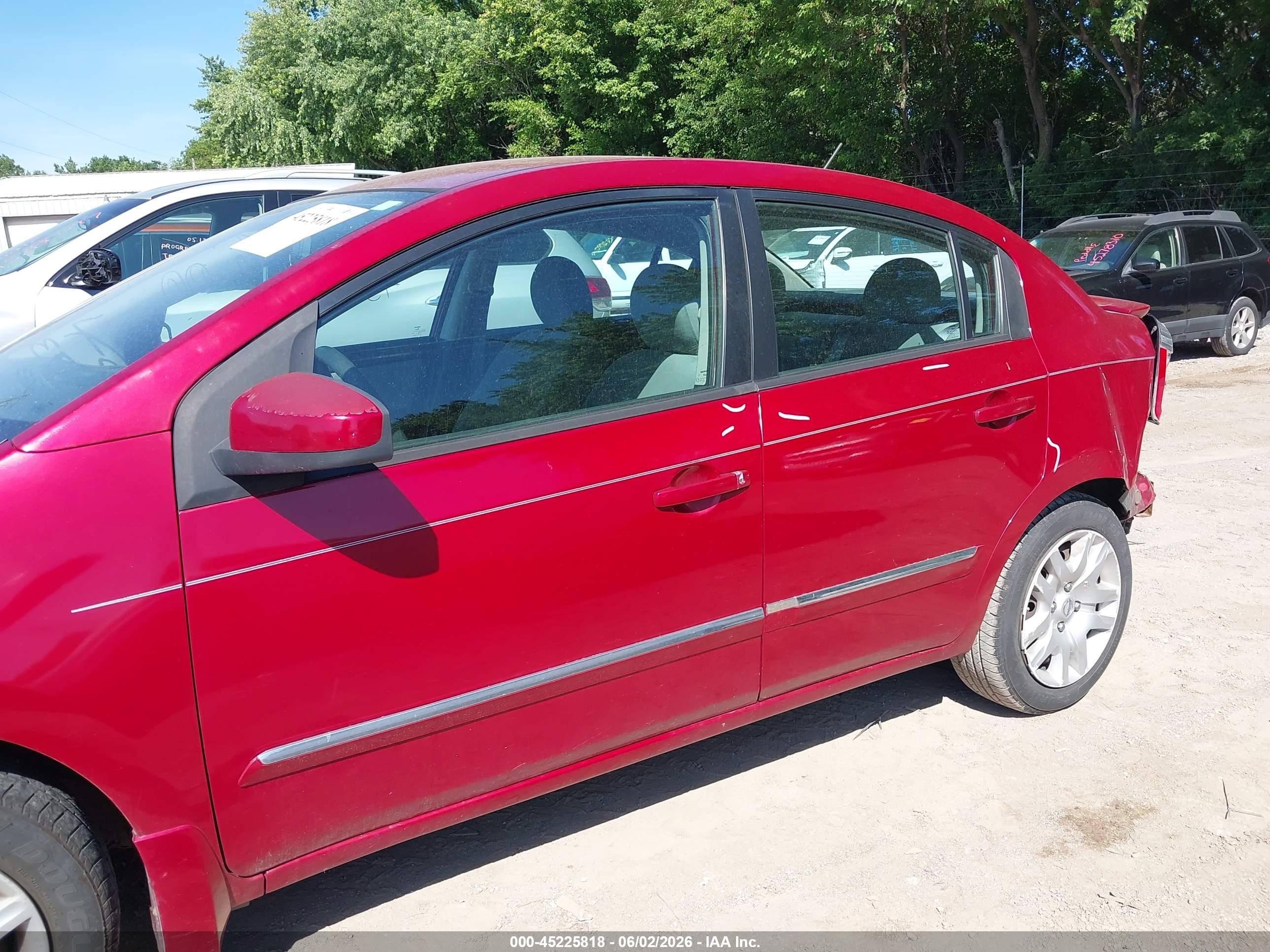 2012 Nissan Sentra 2.0 S Red vin: 3N1AB6AP9CL642112