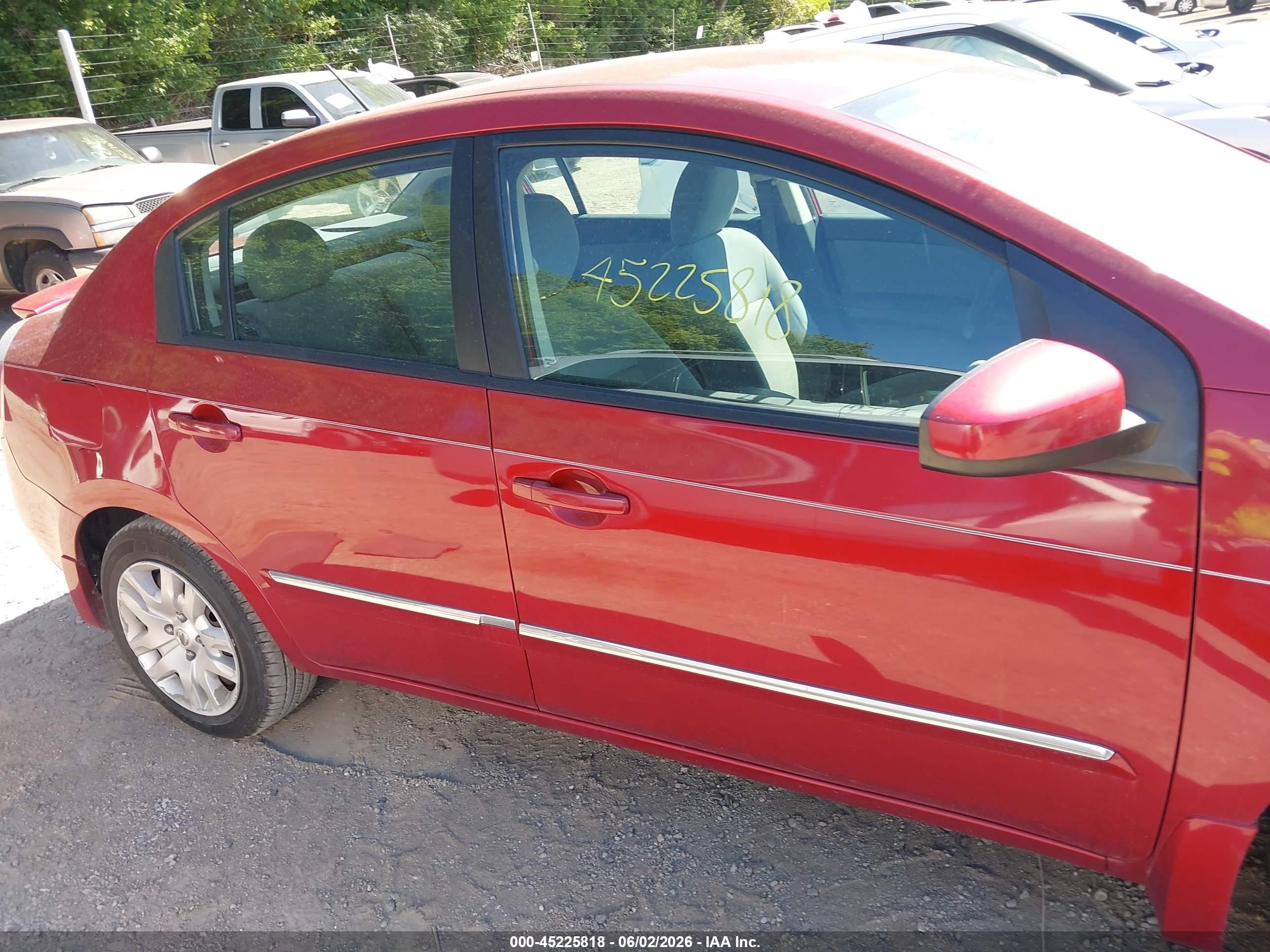 2012 Nissan Sentra 2.0 S Red vin: 3N1AB6AP9CL642112