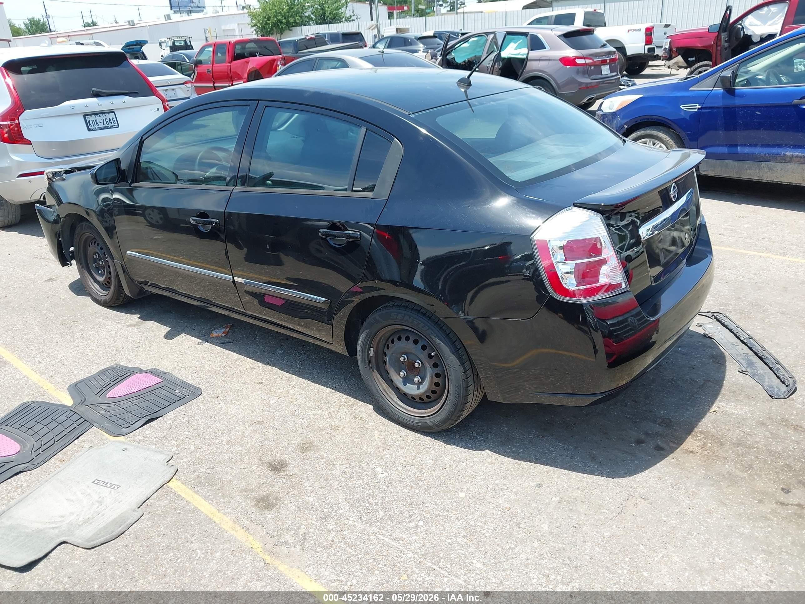 2012 Nissan Sentra 2.0 S Black vin: 3N1AB6AP9CL649805