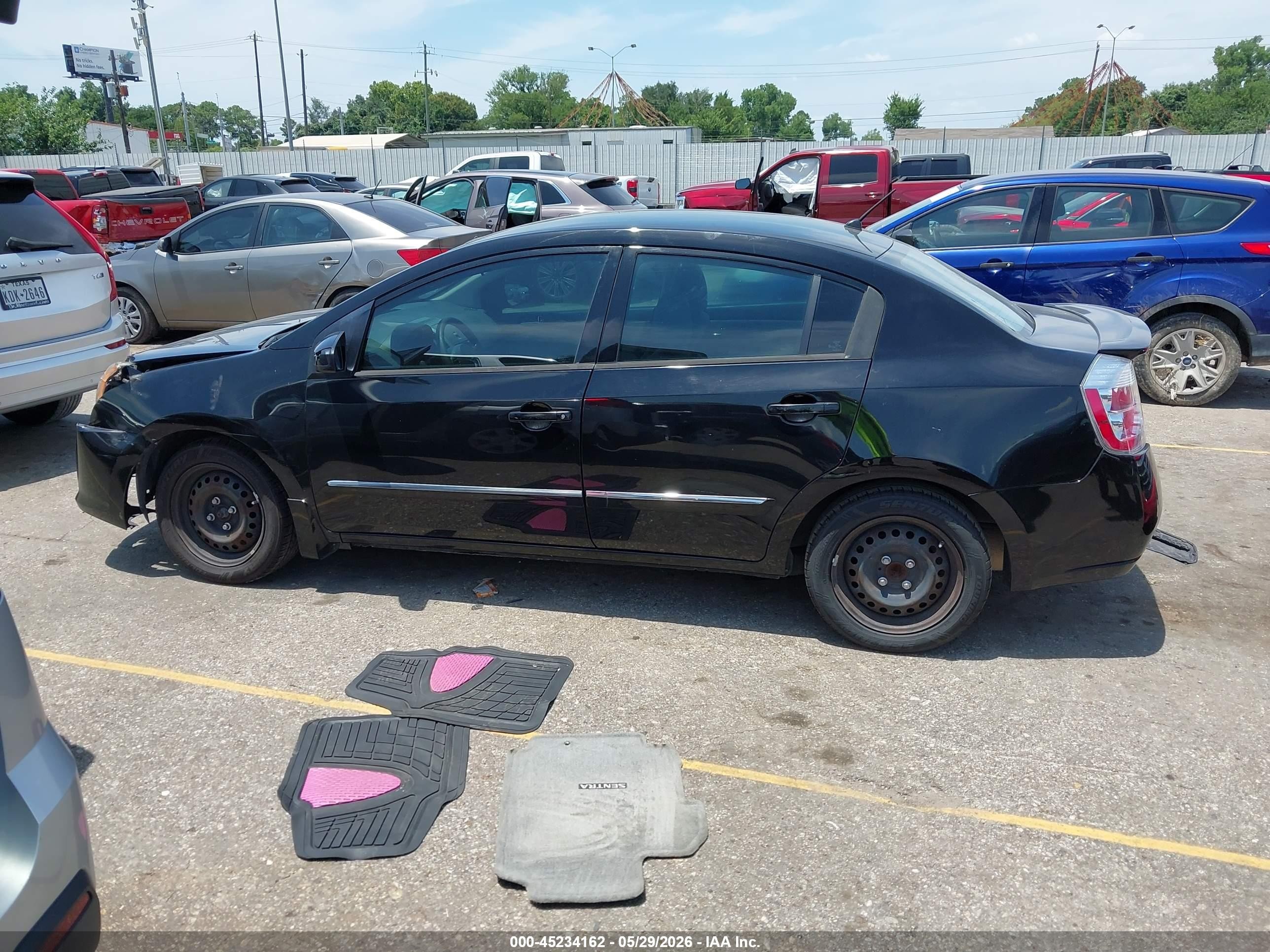 2012 Nissan Sentra 2.0 S Black vin: 3N1AB6AP9CL649805