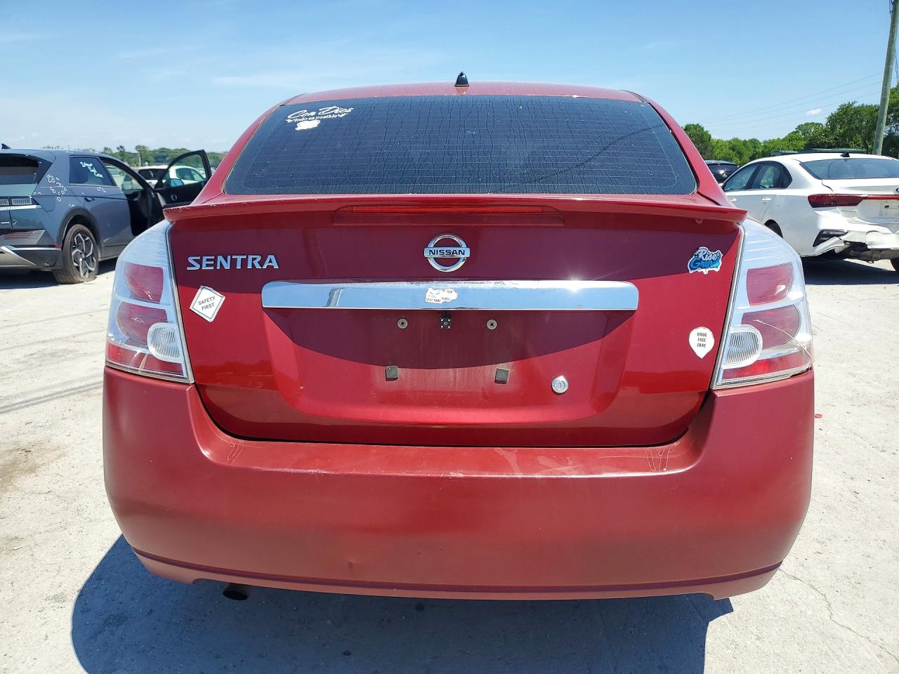 2012 Nissan Sentra Red vin: 3N1AB6AP9CL662215