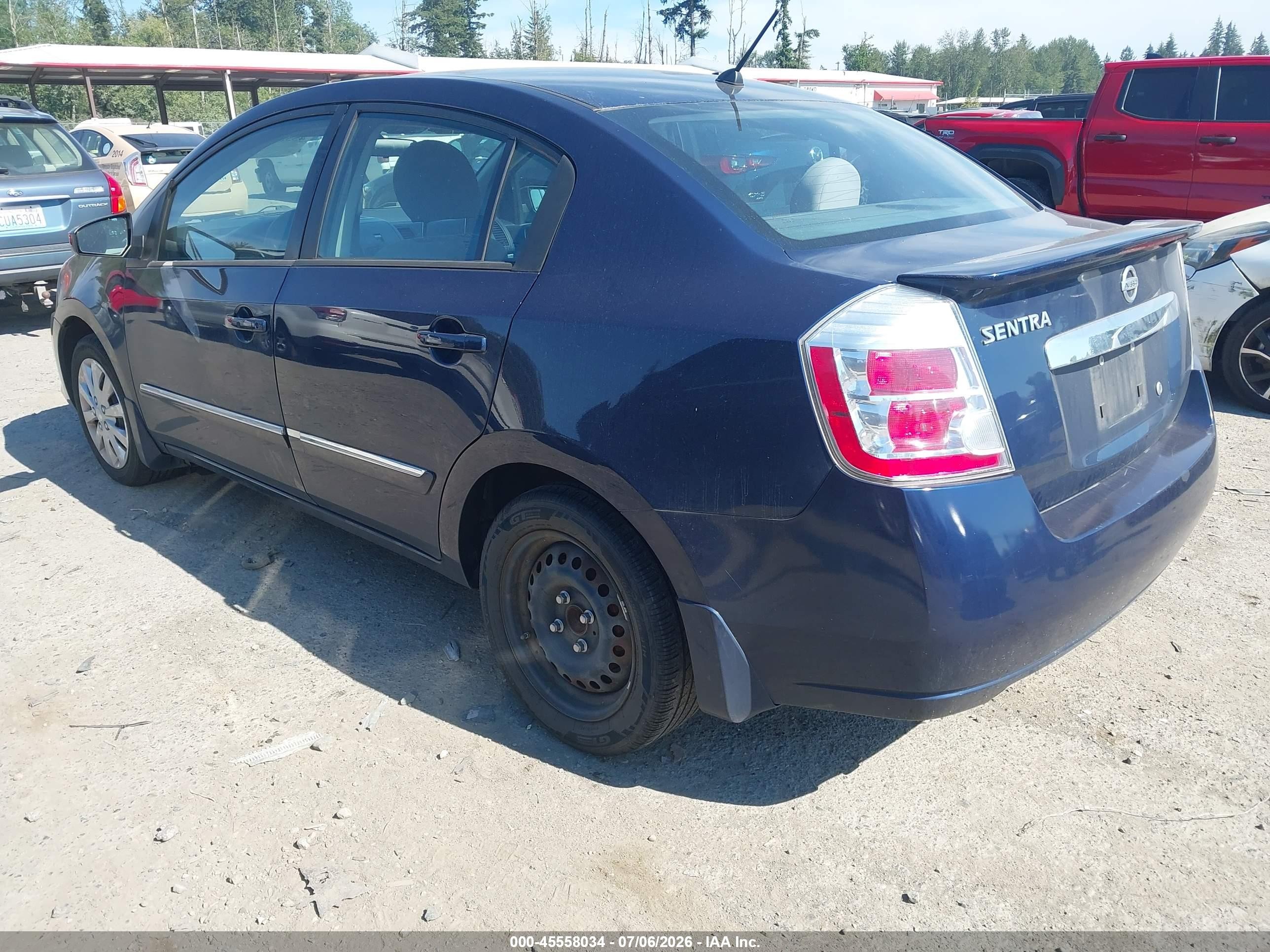 2012 Nissan Sentra 2.0 S Blue vin: 3N1AB6AP9CL674011