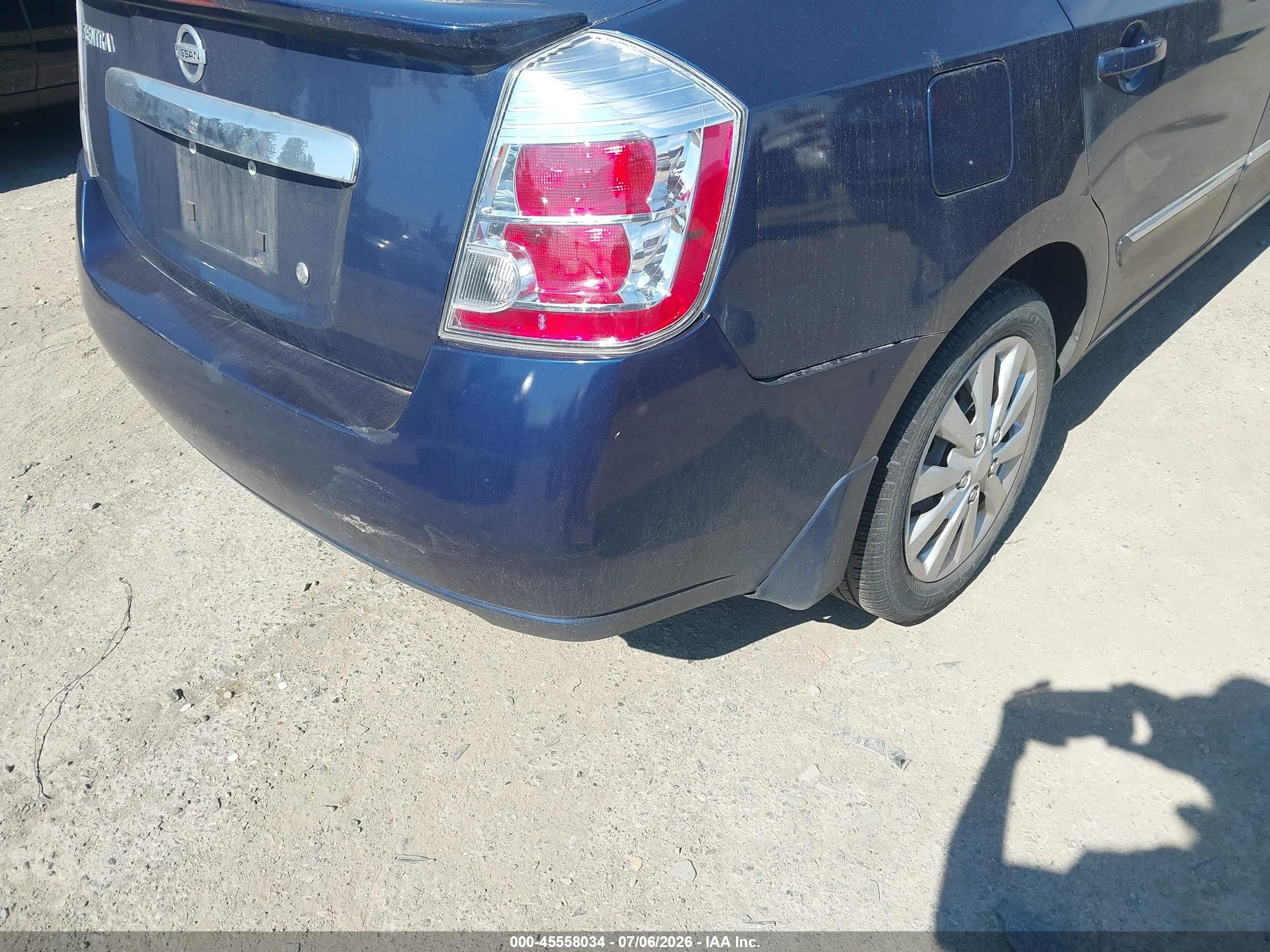2012 Nissan Sentra 2.0 S Blue vin: 3N1AB6AP9CL674011