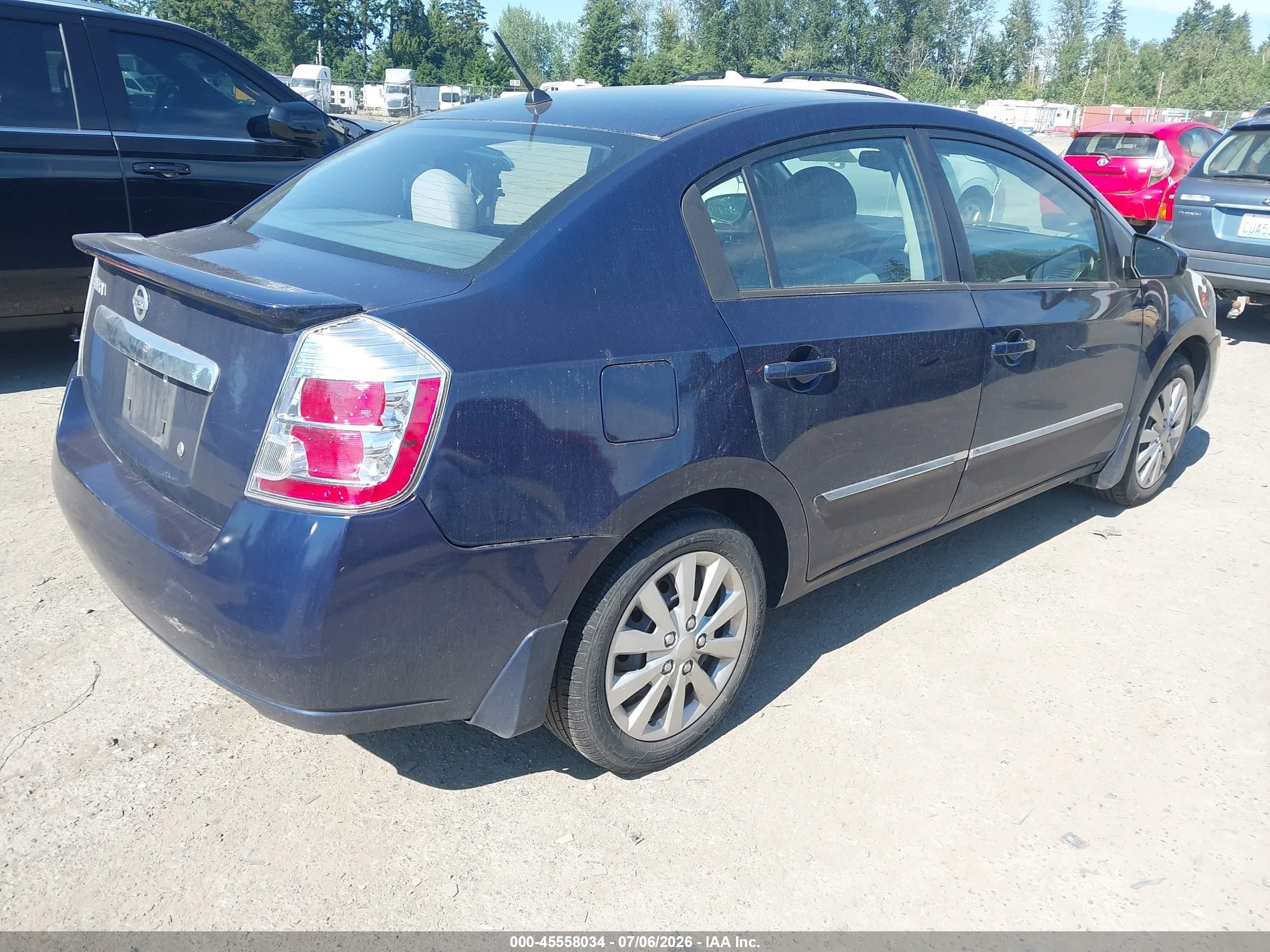 2012 Nissan Sentra 2.0 S Blue vin: 3N1AB6AP9CL674011