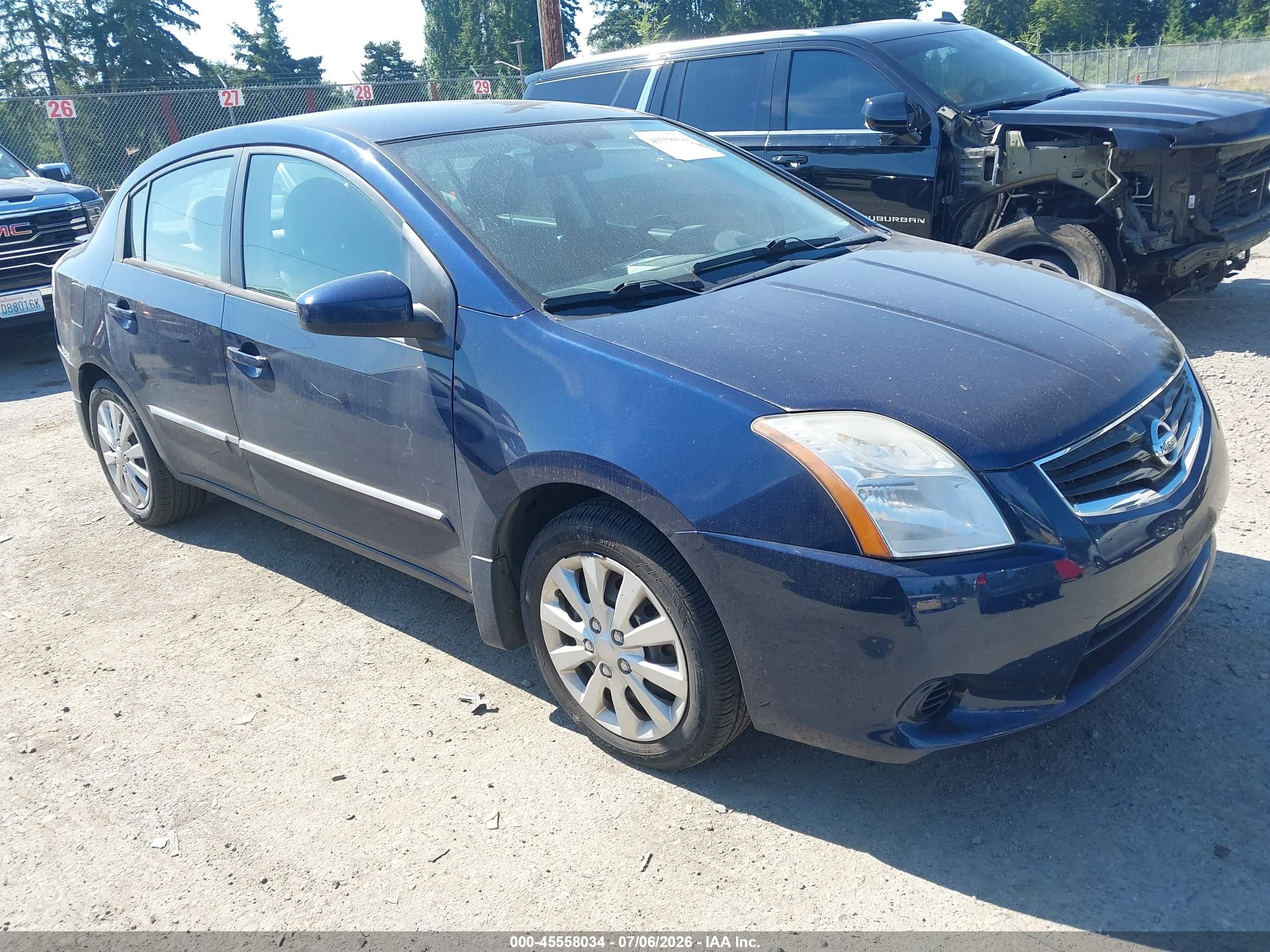 2012 Nissan Sentra 2.0 S Blue vin: 3N1AB6AP9CL674011