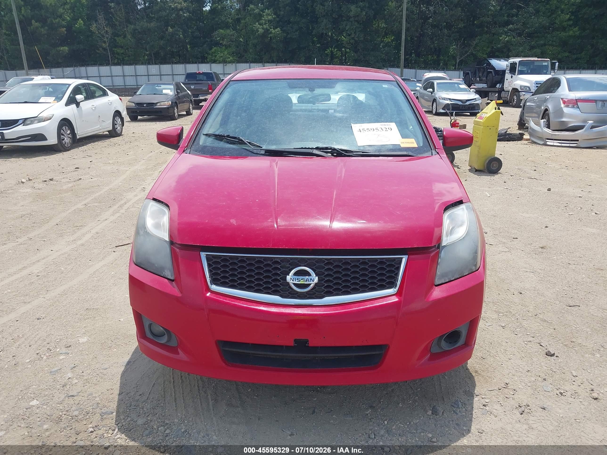 2012 Nissan Sentra 2.0 Sr Red vin: 3N1AB6AP9CL695618