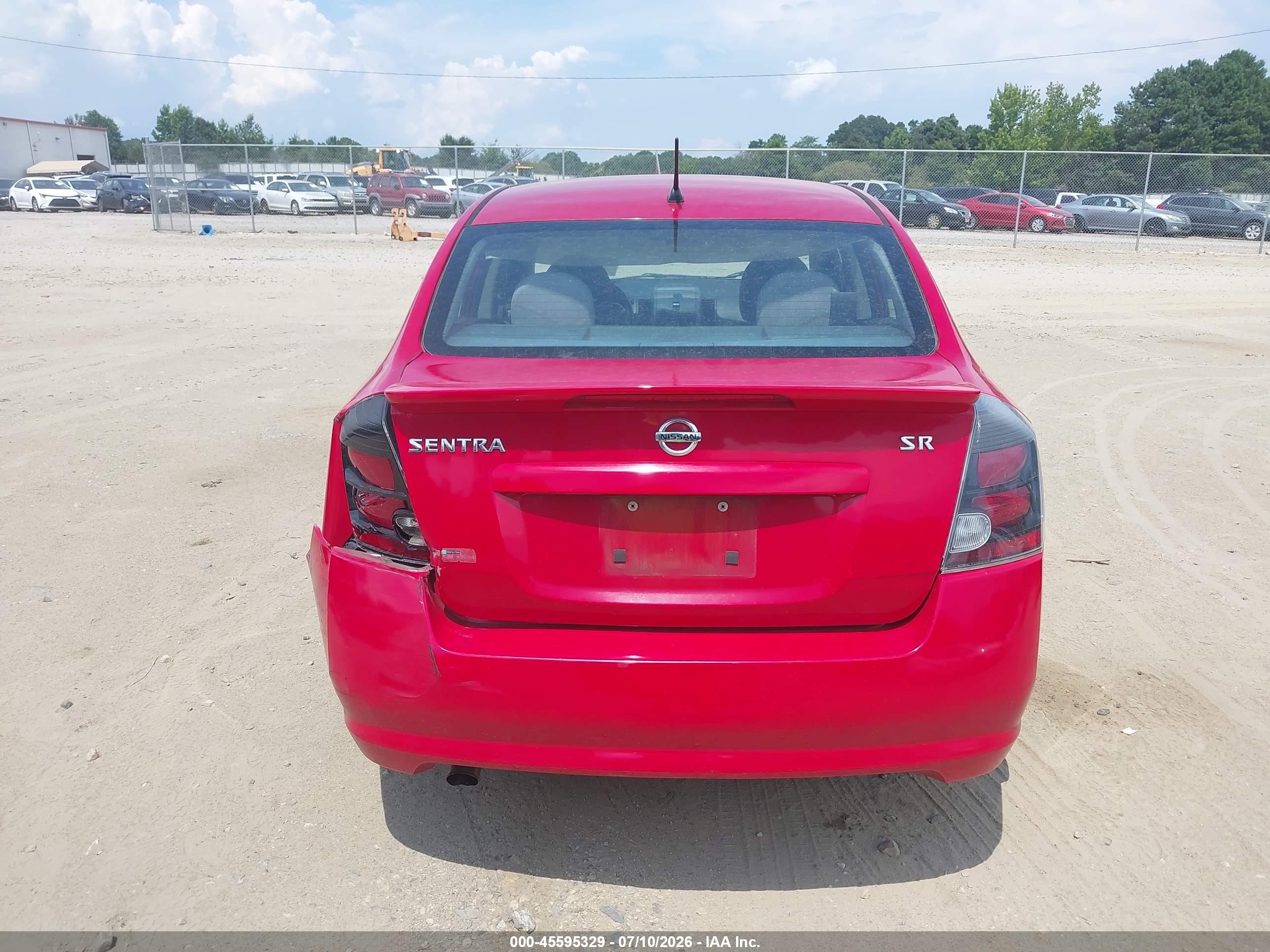 2012 Nissan Sentra 2.0 Sr Red vin: 3N1AB6AP9CL695618