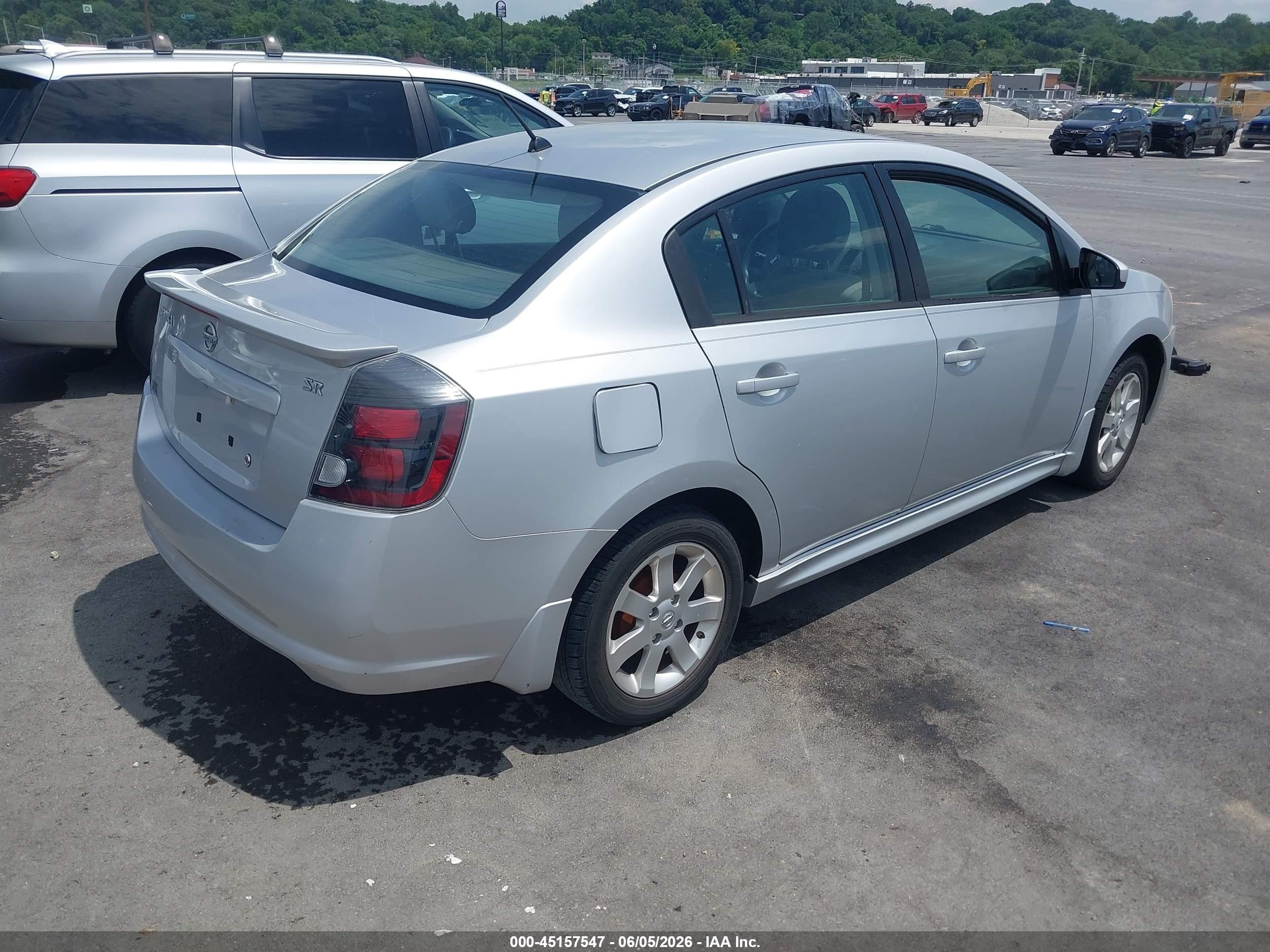 2012 Nissan Sentra 2.0 Sr Silver vin: 3N1AB6AP9CL720453