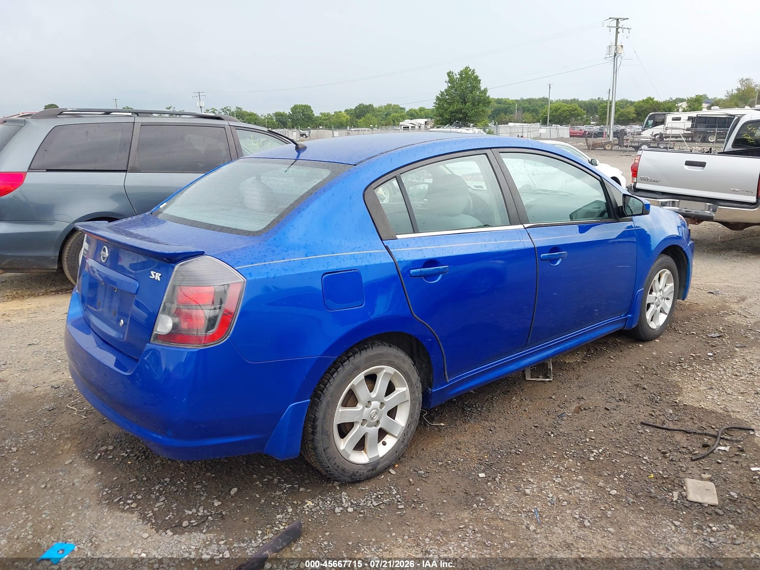 2012 Nissan Sentra 2.0 Sr Blue vin: 3N1AB6AP9CL746678