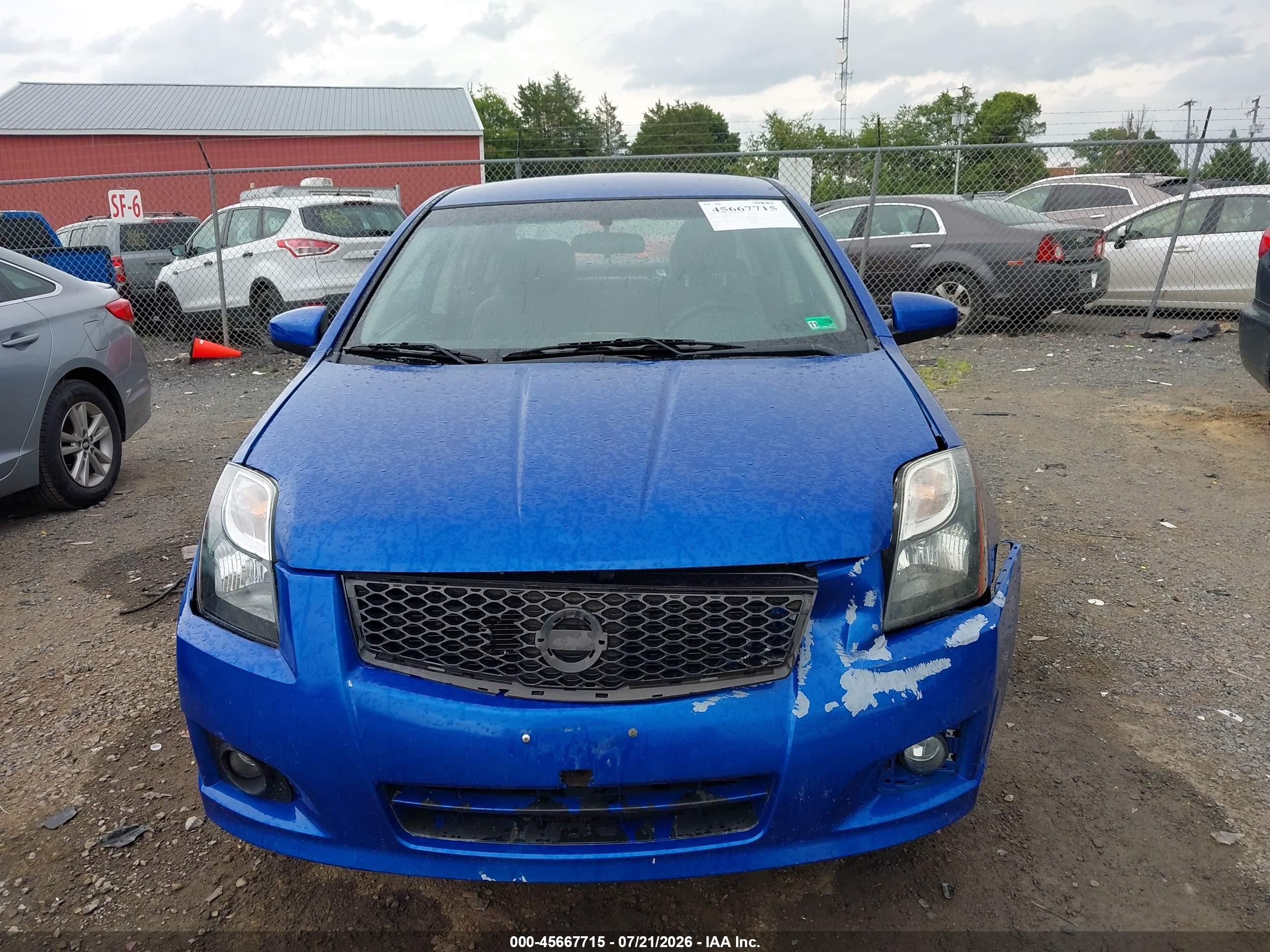 2012 Nissan Sentra 2.0 Sr Blue vin: 3N1AB6AP9CL746678
