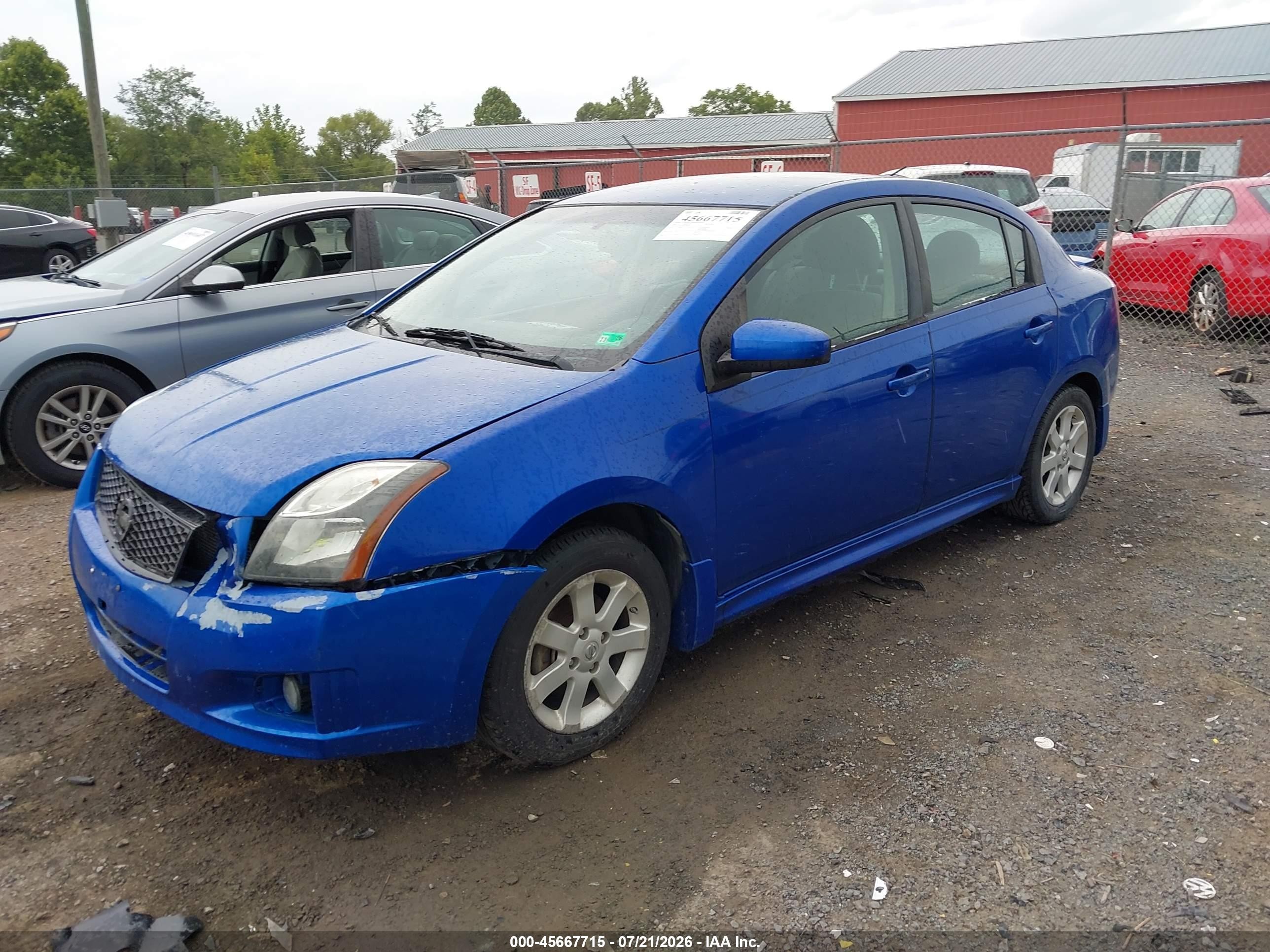 2012 Nissan Sentra 2.0 Sr Blue vin: 3N1AB6AP9CL746678
