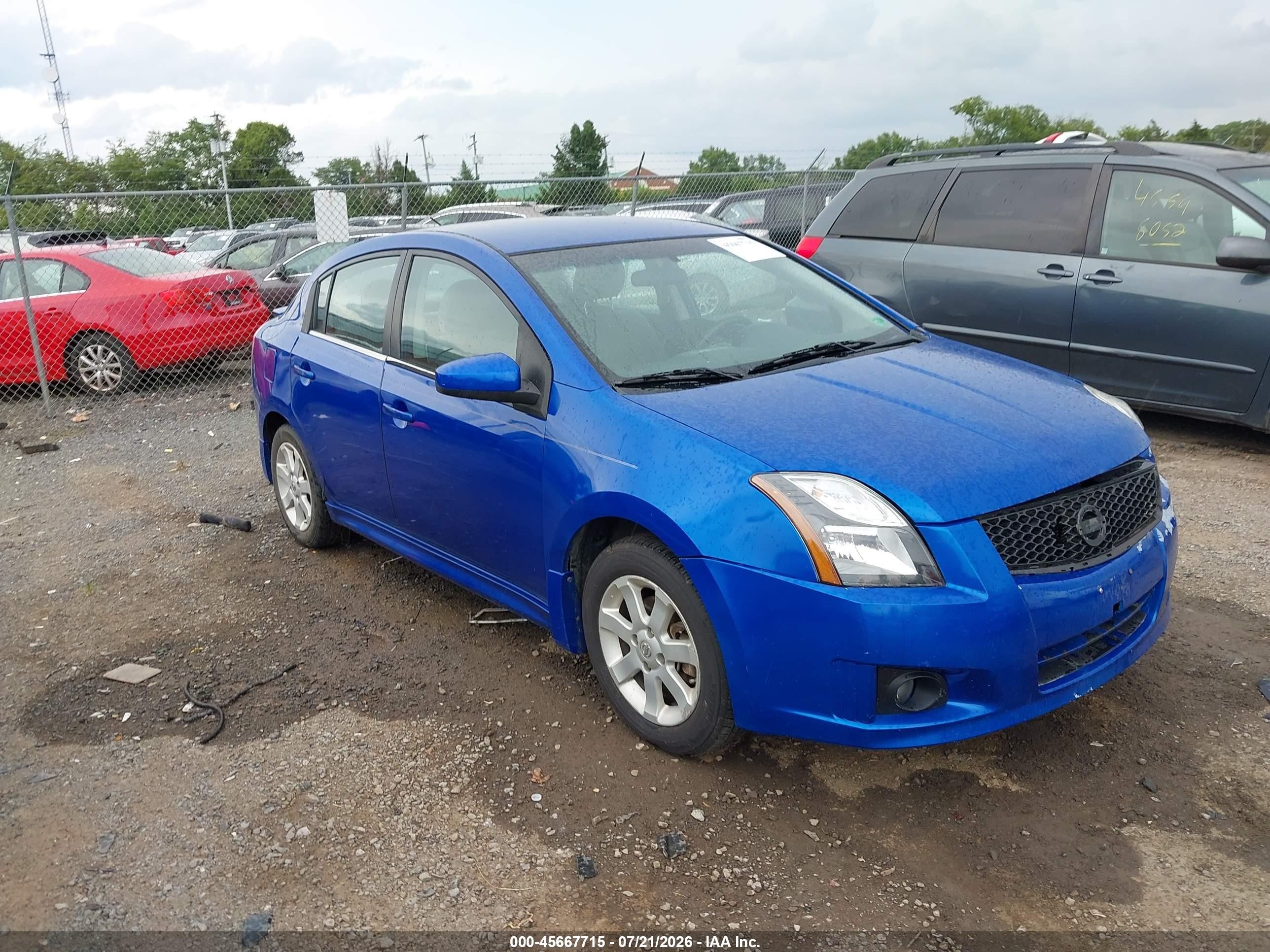 2012 Nissan Sentra 2.0 Sr Blue vin: 3N1AB6AP9CL746678